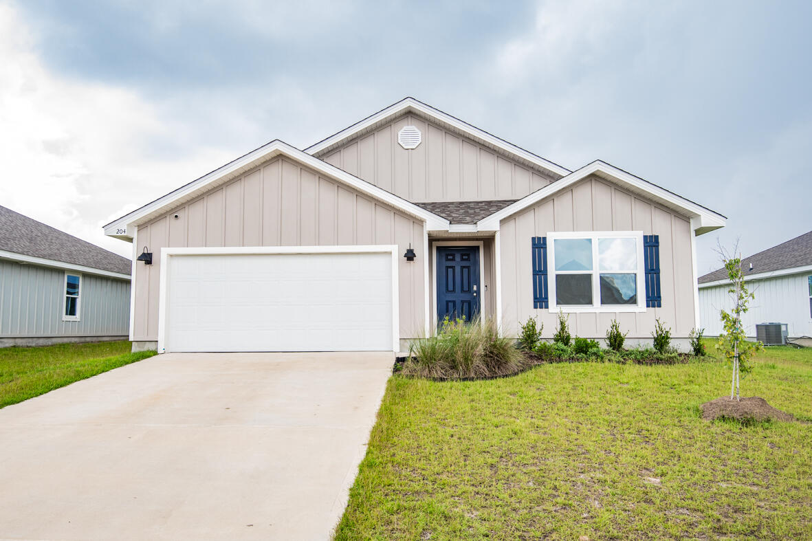 Available now.  Almost new ''The Cali'' offers an open concept 4/2 floor plan.  Take a stroll out your back door to the community pool without any hassle.  1830 sqft. with nice accents.  Great curb appeal and easy to care for.  Easy commute to schools, bases, beaches and shopping.  Large laundry, vinyl plank flooring, carpet in the bedrooms, 2 car garage, covered back porch, newer appliances and much more.  No inside smoking or vaping.  Pets will be allowed with a $400 non-refundable pet fee and owner approval.  Level lot and easy access to the community pool.  This is a must see.