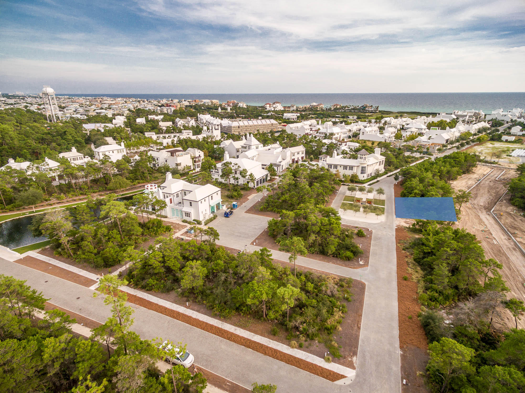 This generous corner courtyard homesite features on-site garage parking, overlooking Papilio Park and just steps away from Lake Marilyn.
Nestled on 158 acres along the emerald waters and serene white sand beaches of Northwest Florida's Gulf Coast, Alys Beach is a New Urban community created with the highest standards for beauty, sustainability, and quality of life. White masonry homes are inspired by the harmonious architecture of Bermuda and Antigua, Guatemala. Courtyards meld indoor and outdoor spaces. Parks and trails preserve the wonder of a unique coastal habitat.