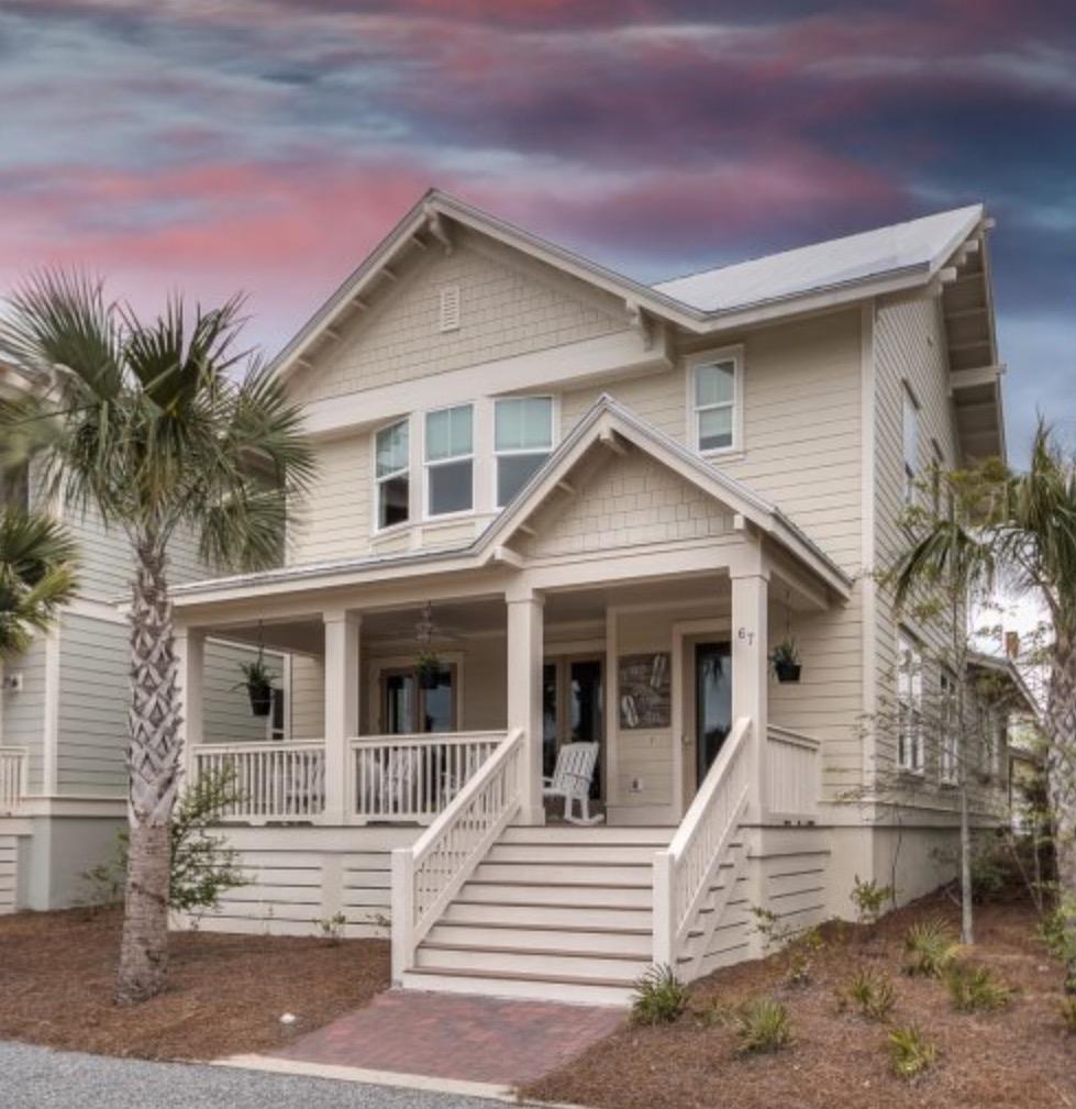WHAT A VALUE! Beautifully Furnished. 4 Bdrm - 4-1/2 Bth + bunk rm in Resort Life-style Living on 30-A. Sleeps 12-14. Family or Investment Property at its Finest. Just min to your choice of 3 Beach Accesses by Private Shuttle Service. Walk to shops, eateries, country artist ''Luke Bryan'' cigar bar, outdoor amphitheatre, jumbotron movie screen, Resort stryle pool, & fitness rm. Enjoy the 4 porch rockers & wide crown moldings, Shiplap walls,Granite countertops, stainless steel appliances, sep coffee bar, built-in bookcase, Powder Bth, 2 Mstr Suites, large walk-in closets, hardwood, tile, carpet, shower enclosures w/ sprayers, Custom black-out windowTreatments, swing, grill, outdoor shower station, double garage, & more. Includes Kitchen & Bath Housewares. IMMED OCCUPANCY or RENTAL All interior and exterior furnishings, w/d & owner's turnkey houseware items  convey with home also includies window Treatments & window hardware throughout. 

Seller has paid for approx. $1000. Of KEY CODE LOCKS installed.