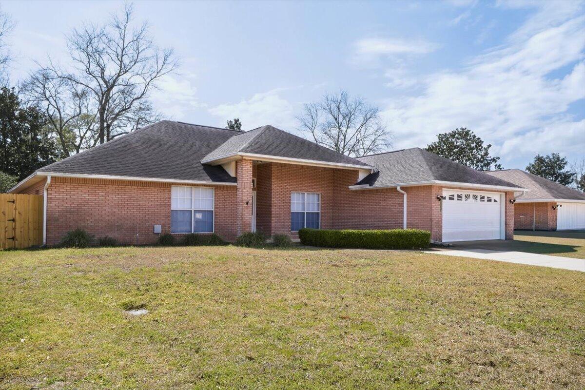 Now available for lease in the highly sought-after Bluewater Bay community! This well-maintained 4-bedroom, 2-bath home offers a functional split-bedroom layout with an open living design that balances comfort and privacy.

The updated kitchen features quality wood cabinetry, granite countertops, and modern appliances, flowing seamlessly into both the dining area and spacious living room. The main living space boasts elevated ceilings and a cozy corner gas fireplace, creating a warm and inviting atmosphere.

The primary suite offers generous space along with two walk-in closets. The en-suite bath includes a soaking tub, separate shower, and dual vanities for added convenience. Additional features include a storage shed for lawn equipment, an irrigation system, and a practical layout ideal for everyday living. Located near Eglin Air Force Base, and just minutes from the Mid-Bay Bridge for easy access to Destin's beaches, dining, and shopping. Pets allowed on case by case basis with owner approval and $500.00 non-refundable pet fee.

Contact us today to schedule a showing.