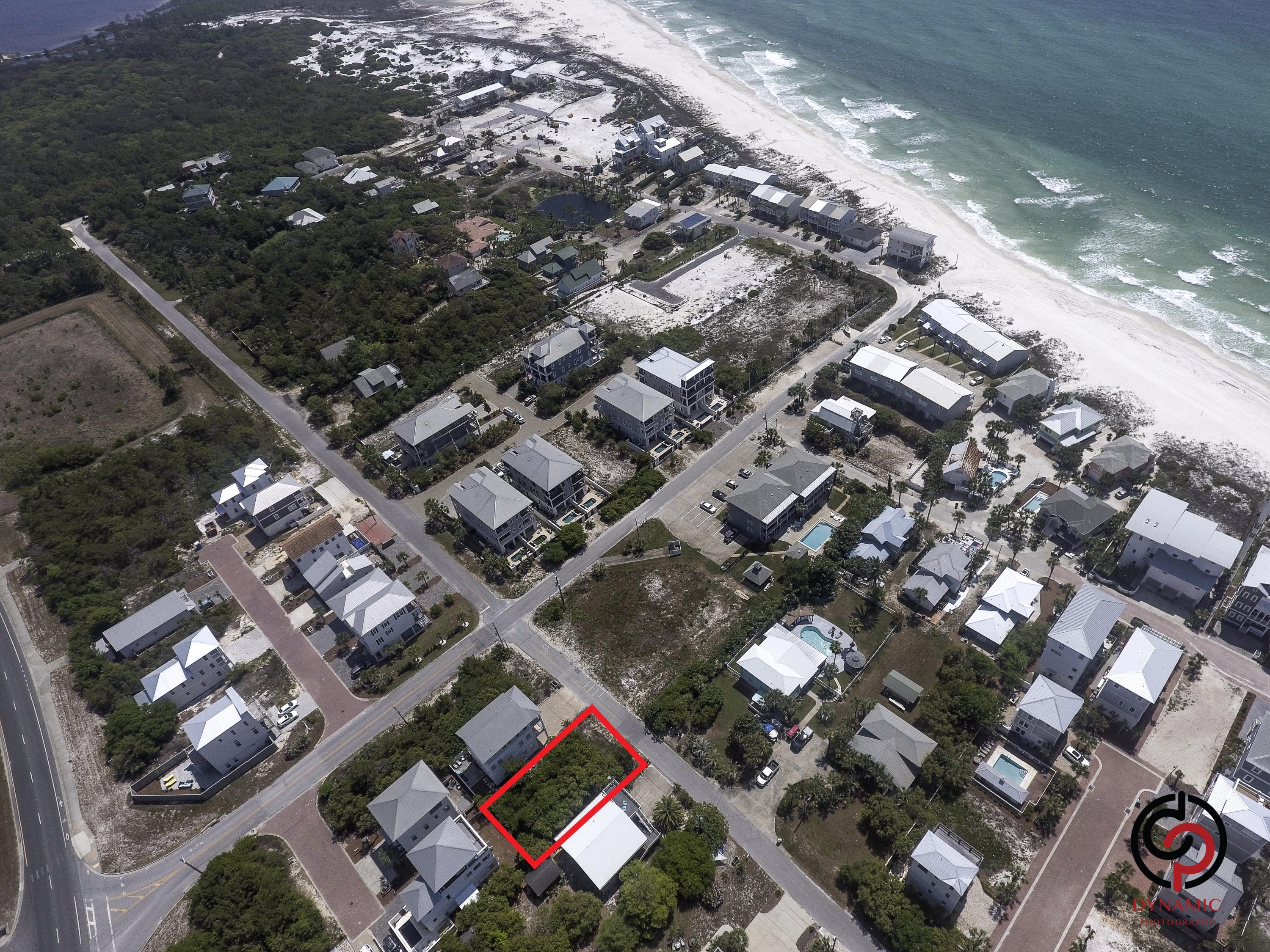 Outstanding location, South of 98 with exceptional Gulf views from multiple directions and steps to 2 beach access points! Views, beach and just a quick bike ride to Rosemary Beach, 30Avenue and so much more! This is the IDEAL spot for you vacation home!