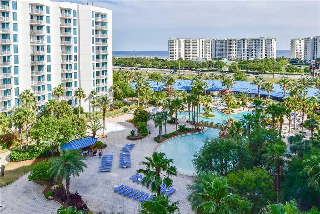 In 2019 this unit grossed $28,313.50!! Fully furnished 2 bedroom 2 bath condo on the 8th floor with views of the crystal clear waters along the Emerald Coast and the famous pool deck area at The Palms of Destin! Included in your dues is ALL Utilities, cable, water, electric and internet!!! Covered parking garage, playground, tennis courts, on-site restaurant, hot tub, splash area, fitness center, and shuttles to local business and beaches!!! IT HAS IT ALL!!!