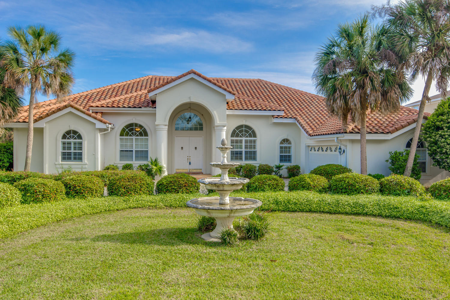 If this home could talk, it would tell you that it was entertainment central for dignitaries and more. Owned by a 4 star general and his wife, many a dinner parties took place in this magnificent 5 bedroom, 4 bath, custom waterfront estate on a double lot. From the moment you enter ''Lago Vista'', your eyes will be drawn to the palatial open plan of the home and that view! Views of Lake Lorraine straight out to Choctawhatchee Bay as you enter the front foyer! This home boasts a sparkling pool with spill over hot tub situated on a high bluff. Launch your boat from the private dock and be at Crab Island in 10 minutes. Centrally located and tucked away in the exclusive area of Lake Lorraine and just 3 minutes from Shalimar Pointe Country Club where memberships are available. So much room upstairs and downstairs, everybody has their own space. Large open gourmet kitchen with Sub-Zero side by side Fridge & Freezer, double ovens, alarm system, central vac, 14 ft. ceilings, Italian marble floors.  Spacious waterfront master suite with over-sized walk-in closet, spa tub and separate walk-in shower/steam shower.  Downstairs 2nd master suite also has a spa tub and private walk-in shower.
