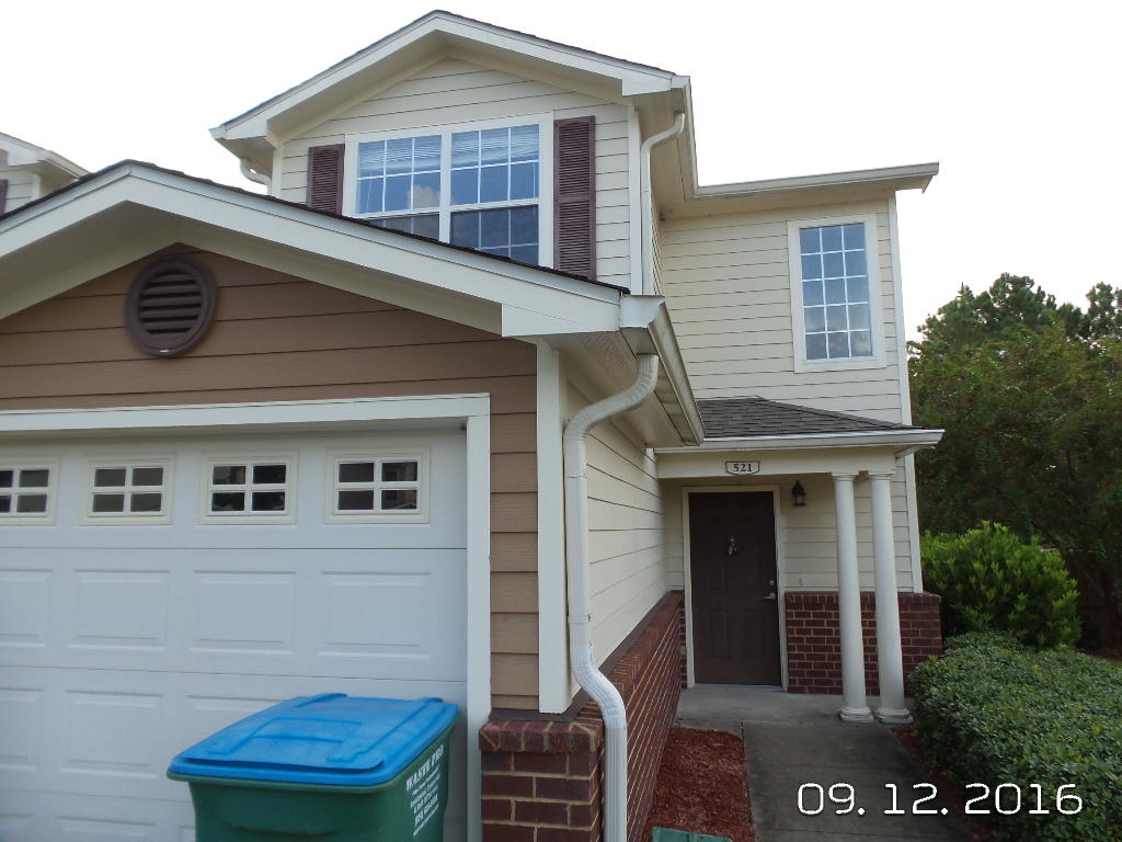 Available Now....2/2.5 End unit town home in desirable Eagles Landing Town Home community. Nice pool and playground for entertainment. 2 master bedroom suites upstairs and 1/2 bath down stairs for the guests. Open back patio for outdoor entertaining or watching those fantastic sunsets. Large living room with dining room attached. Galley kitchen with storage underneath the stairs. 1 car garage and interior laundry room. Don't pass this one up..