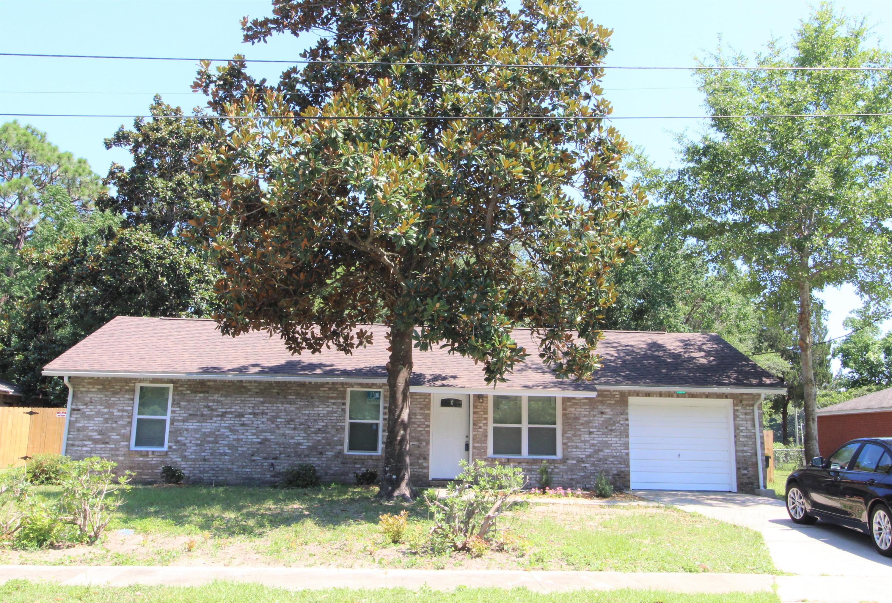 Back on the Market! Remodeled like a brand new home!
New kitchen with granite counter tops and all stainless appliances.
Brick front 3 bedrooms, 2 baths with one car garage. Tilted floor plus new vinyl floors in the bedrooms. New paint inside and
New windows. Fenced back yard and side walk. Roof was installed in Dec 2018.
Walking distance to Destiny Worship Church. Very close to Northwest Florida College, Hurlburt and Eglin AFB, shopping centers and white sand beaches.
Buyer to Verify SF of the building.