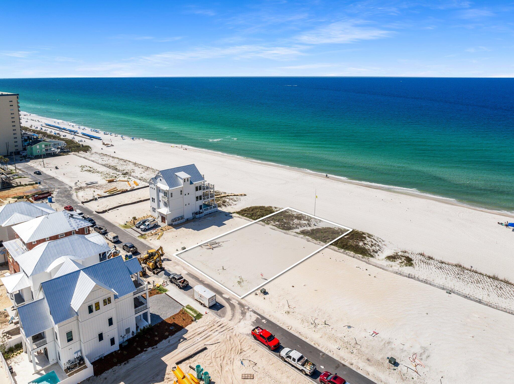 Welcome to a prominent beachfront lot in the exclusive community of Hadley's Beach! Boasting 50ft of Gulf-Frontage, this future homesite enjoys panoramic Gulf views and private beach access. Residing in a low-density community of only 16 beachfront homesites and 10 first tier homesites, Lot 6 is sure to offer one of the most spectacular settings on the Emerald Coast. The community comes equipped with underground utilities, community lighting and sidewalks throughout. As one of the top two beaches in all of America, St Andrews State Park is nearby with over 1,200 acres of natural sand dunes, forests, swimming areas, fishing jetties, hiking trails and nearly two miles of beach. The Hadley's Beach community is in a prime position to enjoy all of the incredible shopping, dining and entertainment options in this emerging area. The amazing location, perfectly-designed site plan, and impressive rental potential create a compelling opportunity for investors and full-time residents alike. Reach out today to schedule a site tour!
