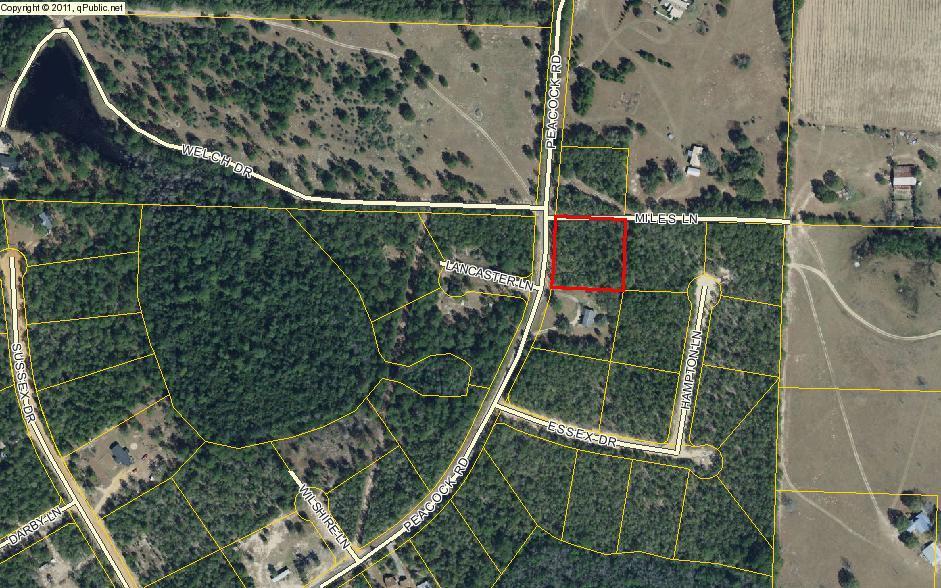 ONE ACRE LEVEL LOT CLOSE TO TOWN -- This wooded corner lot is located on a paved road. Great for mobile homes or build your dream home.
