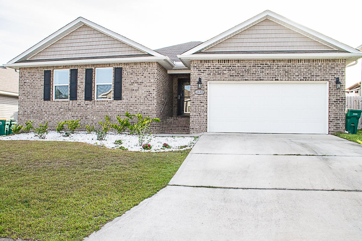Available and move in ready........This fabulous South Crestview home has easy access to bases, beaches and shopping.  Open floor plan The Denton boasts over 2250 square feet.  4/2 open concept features laminate vinyl plank, stainless appliance package, split floor plan, nice foyer with coat closet, spacious bedrooms, and many upgraded extras.  Extra large master, walk in closet, separate shower, garden tub, double vanity and plenty of natural light throughout the home.  Custom pergola in the backyard with brick pavers, fire pit and plenty of room for outdoor entertaining.  Privacy fenced, 2 car garage, and great curb appeal.  No inside smoking or vaping.  Pets allowed with a $400 non-refundable pet fee and owner approval.  The rental rate includes lawn care.  Military Discounts Available.