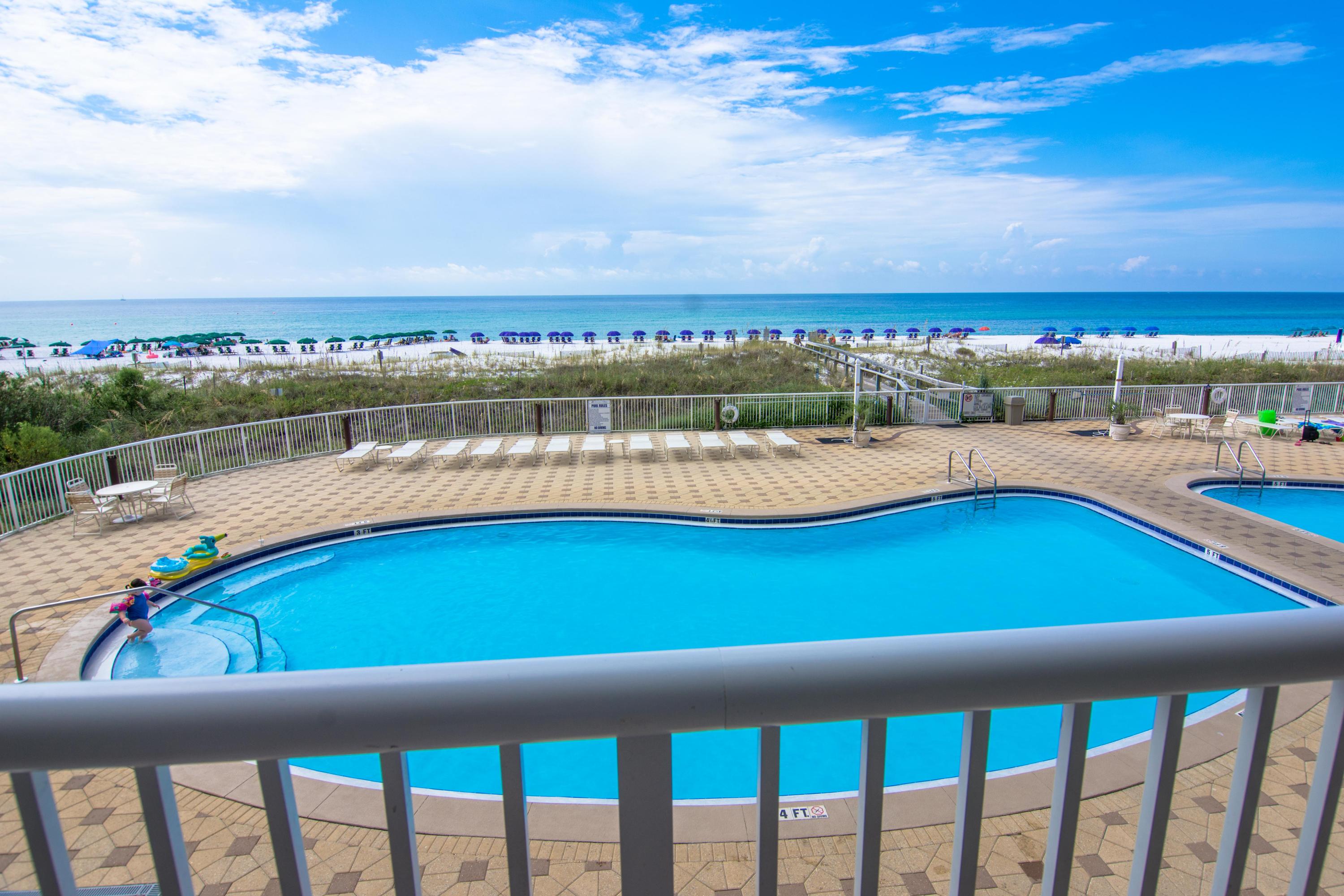 The beach getaway you've been dreaming of... a 3 bedroom, 3 bath rental machine at Summer Place with seaside inspired interiors and beautiful Gulf front views. With 73 days of owner use, this condo grossed almost $41,000 with similar properties and no owner use up to $56,040! Sunshine and warm gulf breezes and views abound from the balcony, accessed from both the living room and the master suite. The gourmet kitchen features granite counters, stainless steel appliances and loads of cabinet space and is fully stocked and rental ready. Enjoy the good life at Summer Place with resort style amenities including: 2 Gulf front swimming pools (one seasonally heated), hot tub, fitness center, lush grounds and of course the beautiful beach just steps from your door. Amazing location within walking distance or a short car ride to some of the best restaurants, shopping and entertainment â€“ with fewer crowds than Destin but just a few miles away.