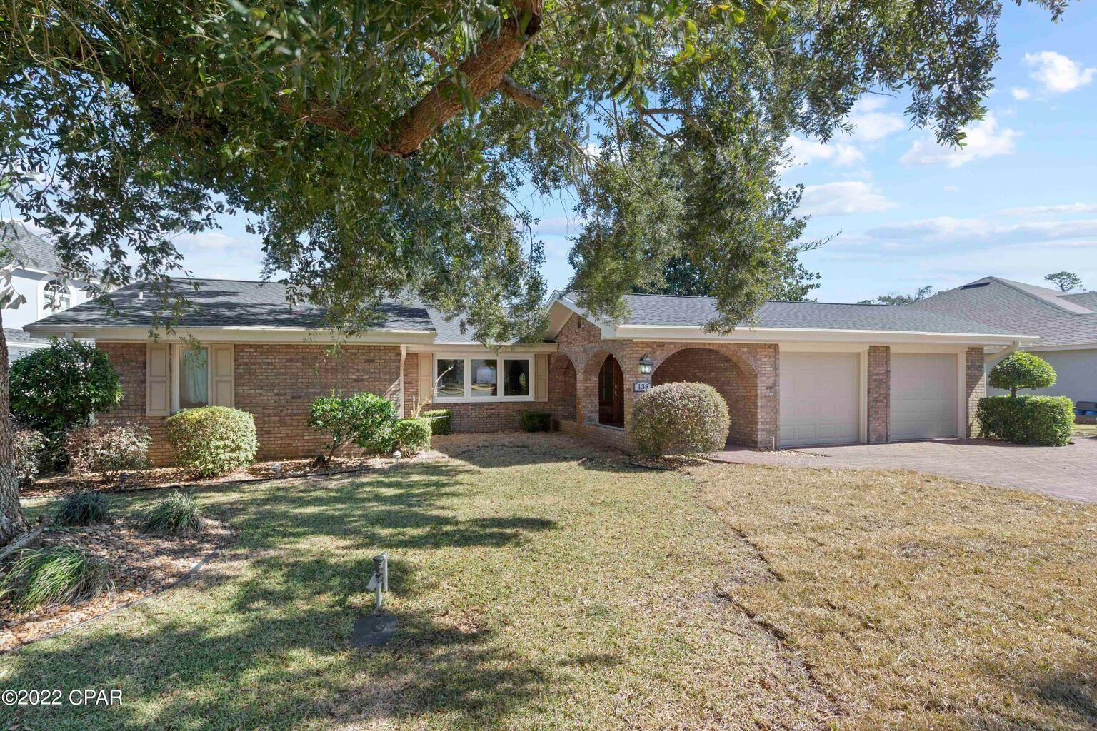 Reward yourself with this immaculate, 3 bedroom plus an office, 2 bathroom home. Located in one of the most established and respected waterfront/Golf course
communities in Panama City Beach. The communities central location to shopping, world class dining, entertainment and one of a kind beaches adds to the
quality of the neighborhood. With more than 2,177 sq.ft of comfortable living space this home creates the perfect setting for relaxing or entertaining.