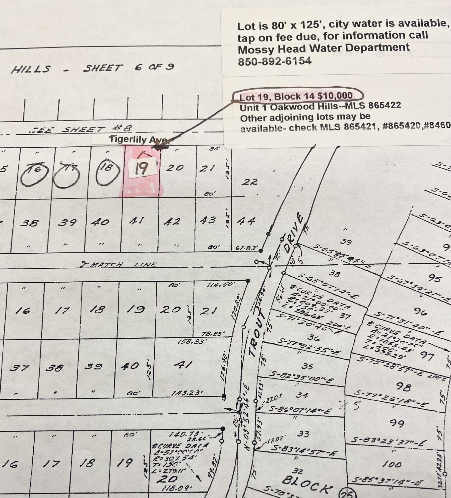 OAKWOOD HILLS UNIT 1 - Land