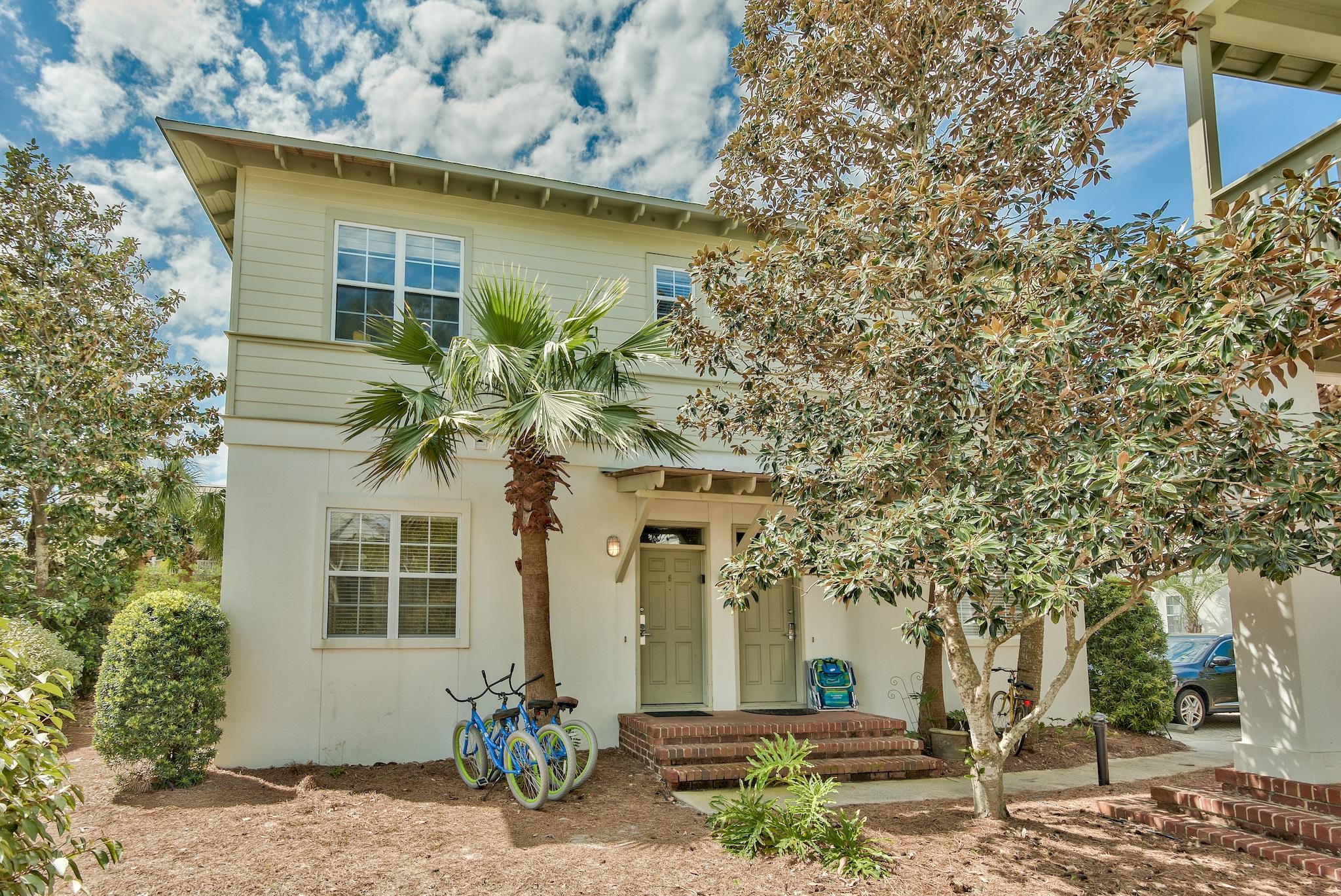 WHAT AN OPPORTUNITY to own 50 yards from the Gulf with a coastal/casual townhome with a West Indies Architectural feel. Located between Rosemary and Watersound Beach! Laid back living awaits with ''Arcadia's'' intimate community setting of 4 buildings having two townhomes each with lush mature landscaping, a community pool & modest HOA fees. The property has been meticulously maintained with recent improvements made to provide a care free property for the new buyer. Enjoy Sunsets and Gulf Breezes from the wide 19 x 7.6 foot balcony located directly off the main living/dining area.