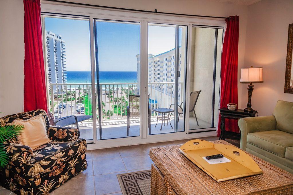This unit is a rental machine doing more than $32,000+ in rental income! You will love the Great Views of the beach from your balcony and living room, your kitchen has Stainless Steel Appliances and Granite Counter-Tops, there are Tile Floors, Hall Bunks and Stacking Washer/Dryer all of which make this condo the perfect beach getaway. Add to that Ariel Dunes is a private gated resort complex surrounded by Seascape Golf Course on one side and the beautiful Gulf of Mexico on the other. You have 2 incredible swimming pools 1 heated, easy access to the never -ending beaches, on site workout facilities, BBQ grills and a terrific restaurant Cabana Caf located on the first floor.