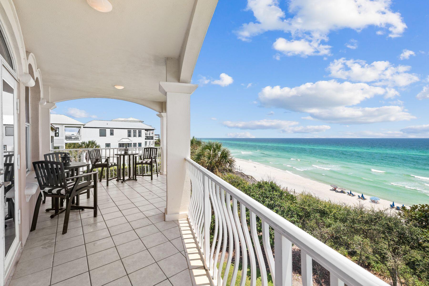 Immerse yourself in the epitome of coastal luxury with this gulf-front condo in Monterey, one of only 24 in the complex, nestled along Scenic Highway 30A in Seacrest Beach. Located in a gated community, this fully-furnished unit offers a remarkable rental investment opportunity. Adorned with updated coastal decor and furnishings throughout, every corner exudes elegance and sophistication. Step into the kitchen with both a breakfast bar and a separate dining space, perfect for intimate gatherings. The spacious living area boasts unparalleled gulf views. The spacious master bedroom offers breathtaking water views and its own access to the gulf-front balcony. Indulge in the large ensuite, featuring dual vanities, a soaking tub and a separate shower. Two guest bedrooms, along with a hallway bunk area complete with two twin beds that sleep 2, provide ample accommodations for up to 10 guests. Relish the panoramic views of the Gulf of Mexico from the oversized balcony, accessible from both the living area and the master bedroom. This idyllic outdoor space invites you to entertain or simply savor the beauty of emerald waters and sugar-sand beaches. The second bedroom offers a queen-sized bed, private bath and walk-in closet. A king-sized bed and private access to a hall bath are features of the third bedroom.

Private beach access, access to a community pool, building elevators, and in-unit washer/dryer offer simplicity and convenience. Recent updates include new LVP flooring, a new dishwasher, a new AC unit (August 2018), and various pieces of furniture. Unveil the best-kept secret of the Gulf Coast, where a beach paradise awaits. Awaken each day to the splendor of unspoiled beauty, where clear turquoise waters and thriving flora create a coastal haven. This gulf-front condo invites you to experience the pinnacle of elegance and tranquility in a truly remarkable setting, ideally located near Rosemary and Seagrove Beaches as well as WaterColor and WaterSound. Explore nearby attractions, including more than a dozen golf courses, diverse dining options and a variety of shops.