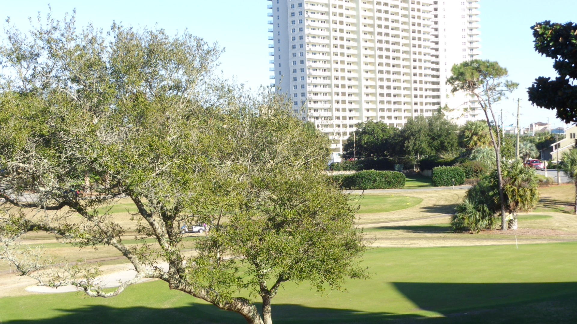 Beautiful golf course view from this Seascape Garden Villa. Family gathering place for the past twenty five years, and now with the owners being deceased, the property is being sold. It was never used as a rental and has a brand new heating and cooling unit inside and out. The warranty will transfer to the new owners. Come make your own memories at this lovely location and enjoy golf, tennis, waterfront dining with almost one half mile of sugar white beaches. Swimming pool only steps away.