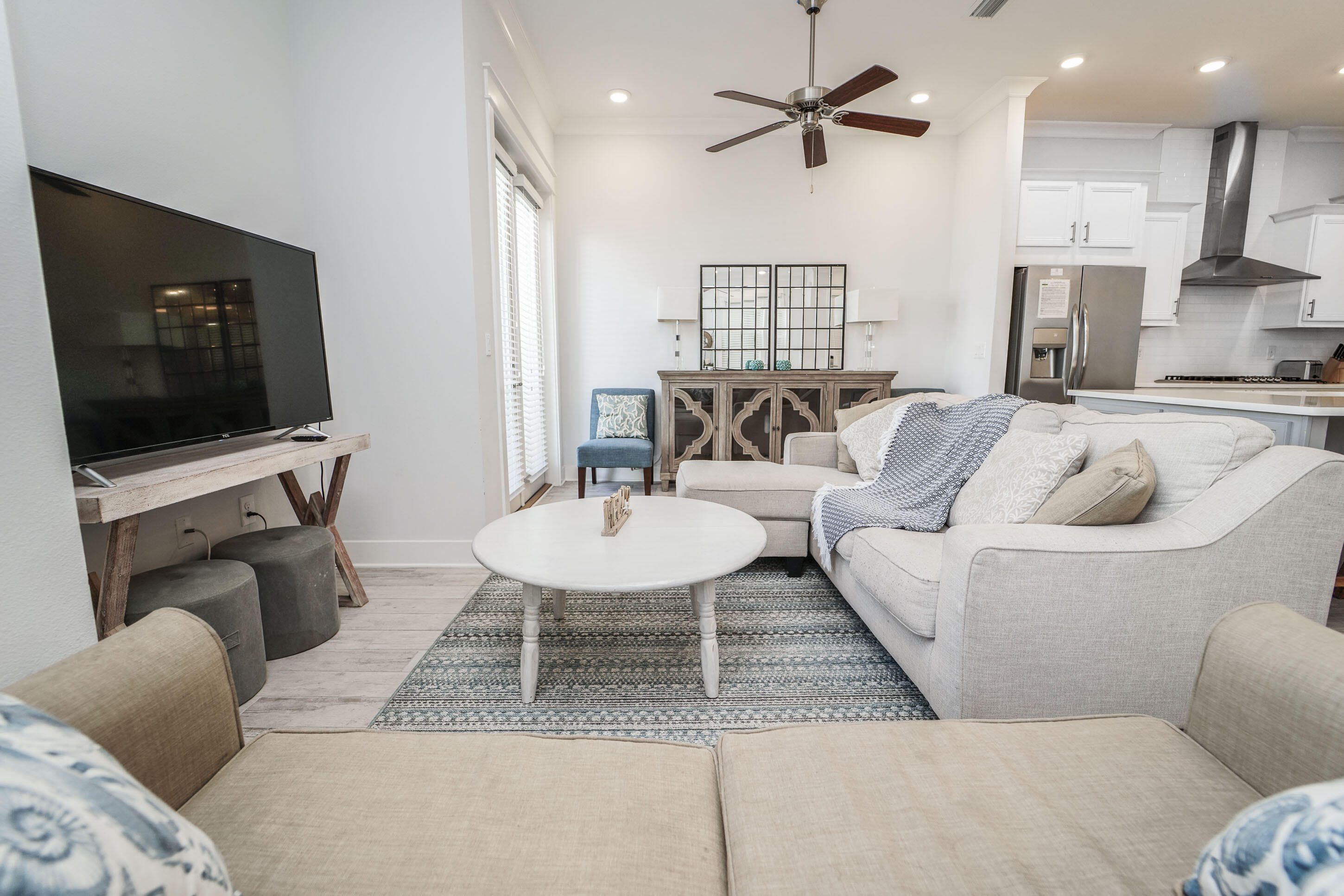 Extremely rare opportunity to own a one-of-a-kind, custom designed (3) bedroom townhome in the highly desirable community of Prominence north. This (A) UNIT is conveniently located next to the community pool on a premium lot that backs up to a large green space. Offered fully furnished with golf cart, this turn-key unit features plush and high-end furnishings and decor in natural and coastal blue hues. From the light ceramic tile floors and premium tile throughout, professional lighting, granite countertops, custom cabinetry to the subway tile backsplash, this amazing townhome is a great find and won't last long. The kitchen is a chef's dream with custom cabinetry, quartz countertops, stainless-steel appliances, gas cooktop, and a large custom granite island that is great for entertaining family and friends. Upgrades throughout include: custom hardwood floors, professional window treatments/drapes, custom woodwork, professional designed lighting, relaxing patio deck for all the amazing sunrises and sunsets, upgraded kitchen appliances, upgraded plumbing fixtures, tankless water heater, and a washer/dryer. 

Prominence is a retreat from the modern world and an essential community along scenic 30A. With a blend of coastal resort living, easy access to a vibrant town center 'The Hub', and the beautiful beaches of the Emerald Coast.... It's also a way of life in a community that lives up to its name. 

The Town of Prominence is located on HWY 30A between Seagrove Beach and Alys Beach, next to WaterSound Beach. Residents will enjoy low HOA fees, easy access to a beautiful Town Center (The Hub), Resort style pools, Fitness Center and Private Shuttle Service to the beach access. ''The Hub'' includes restaurants, shops, and an amphitheater with a covered event pavilion, a cinema screen for movies, as well as a stage for concerts and events...There's a reason it's called "The Greatest Backyard Party of all Time"