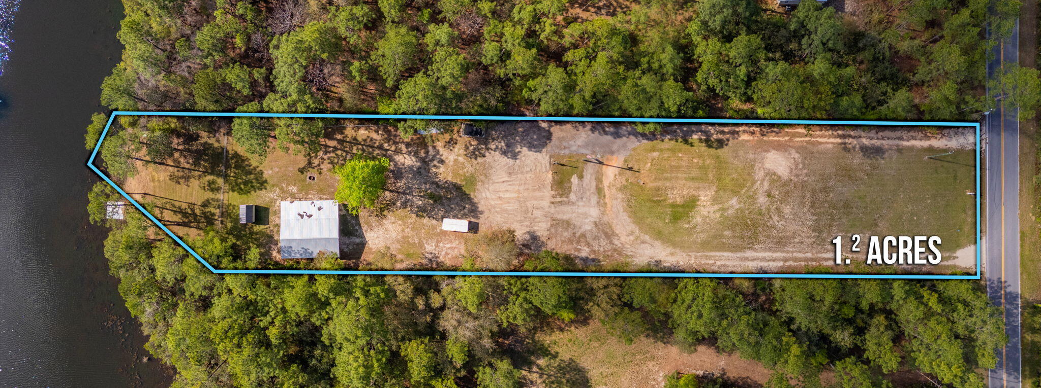 Don't miss this rare opportunity to own a breathtaking 1.2-acre waterfront property offering the perfect blend of privacy, convenience, and natural beauty. Nestled along 124 feet of direct lake access, this picturesque lot is partially fenced and already prepped for your dream home or weekend retreat.
A spacious 36x36 pole barn is already in place, perfect for storage, a workshop, or future conversion. The property also features a storage shed, septic system, public water, and power—saving you time and hassle. Accessible via paved, county-maintained road, the location offers both seclusion and convenience.
Mostly flat land with a gentle slope terrain down to the lake, beautiful views, and direct water access. This land is ideal for fishing, kayaking, or simply relaxing by the shore. Whether you're looking to build your forever home or find a vacation getaway, this property is ready to make your vision a reality. Only a very small portion at the waters edge is within a flood zone, so flood insurance is not required. 
Only approximately 8 miles to the city limits of DeFuniak Springs with other shopping options closer nearby.