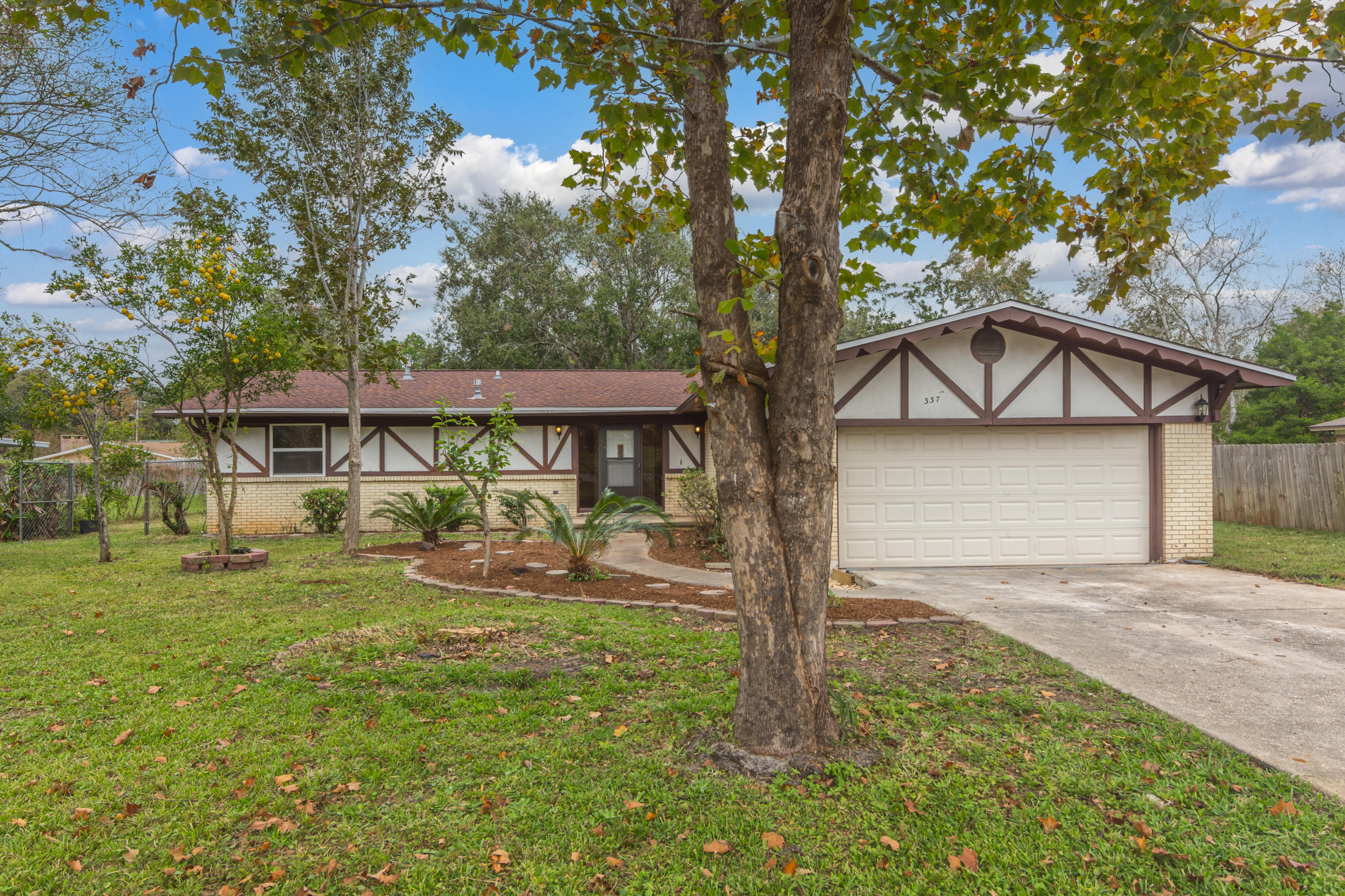 Are you dreaming of home perfection? Come home to this stunning and expertly remodeled home in one of Fort Walton Beach's premier neighborhoods! Like new, featuring new windows, doors, A/C, kitchen, baths, flooring, fixtures, painting, landscaping and newer roof too!  Step into the oversized entry, enjoy all the hard floors. NO carpet anywhere! Chefs will delight in the impressive kitchen with a dine-in bar, gas range, upgraded granite, warm butcher block countertops, and miles of cabinets! 6 panel interior doors for that craftsman look, quartz topped vanities, a luxurious master bath, recessed lighting and ceiling fans throughout!  Tucked away at the back of the subdivision for no through traffic, sidewalks, a covered entertaining deck, new sod and large yard building round out the home! Only minutes from Hurlburt and Eglin!  NO HOA!  And if that is not all, this neighborhood creates a Christmas fantasy wonderland!