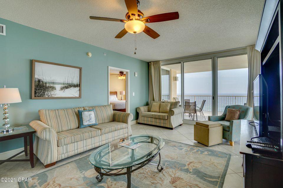 BEST FLOORPLAN IN MAJESTIC BEACH! TERRIFIC LOCATION WITHIN THE STACK. TWO PRIVATE BALCONIES! HANDICAP ACCESSIBLE!
This enormous, 1,610sqft west corner unit is the thing of which dreams are made, conjuring up images of sun-splashed days of swimming, biking and relaxing. It
lives like a beach house but comes with all the benefits of owning a condo. Tiled in common areas and conveys fully furnished, this property welcomes you to lie
back, relax, and enjoy panoramic views of the pool, beach and ocean. Condo has 9' ceilings throughout. Open floor-plan allows for fabulous Gulf and sunset
views from balcony, living room, dining room, kitchen, & master suite providing the ultimate alfresco living and entertaining environment!