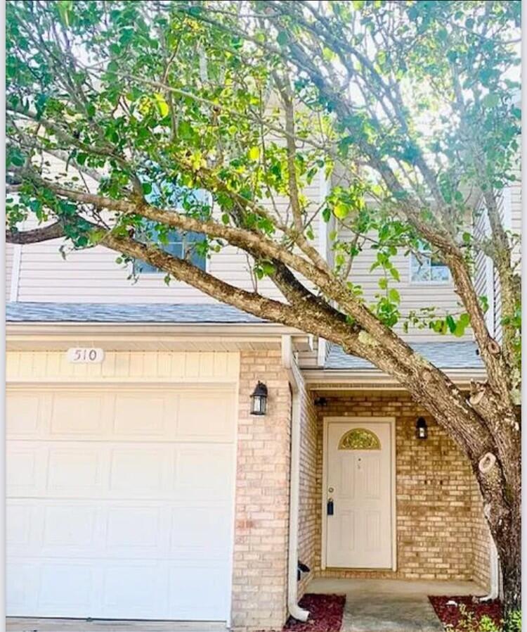 BACK ON MARKET; Buyer financing fell through 1 day prior to closing. Motivated to sell quickly! Will share home inspection with accepted offer. Clear WDO report.

Step inside this move-in ready townhome with a BRAND NEW ROOF and 1 year home warranty. This 2 bedroom, 2.5 bathroom unit is perfect for a small family, roommates or investors.  You will find the kitchen and living room on the main floor with a breakfast bar, half bath and private shaded patio. The second floor hosts 2 primary suites with private baths.  The single car garage with automatic opener also furnishes washer & dryer hook-ups for on-site convenience. 

HVAC 2012
water heater 2019
roof 2023