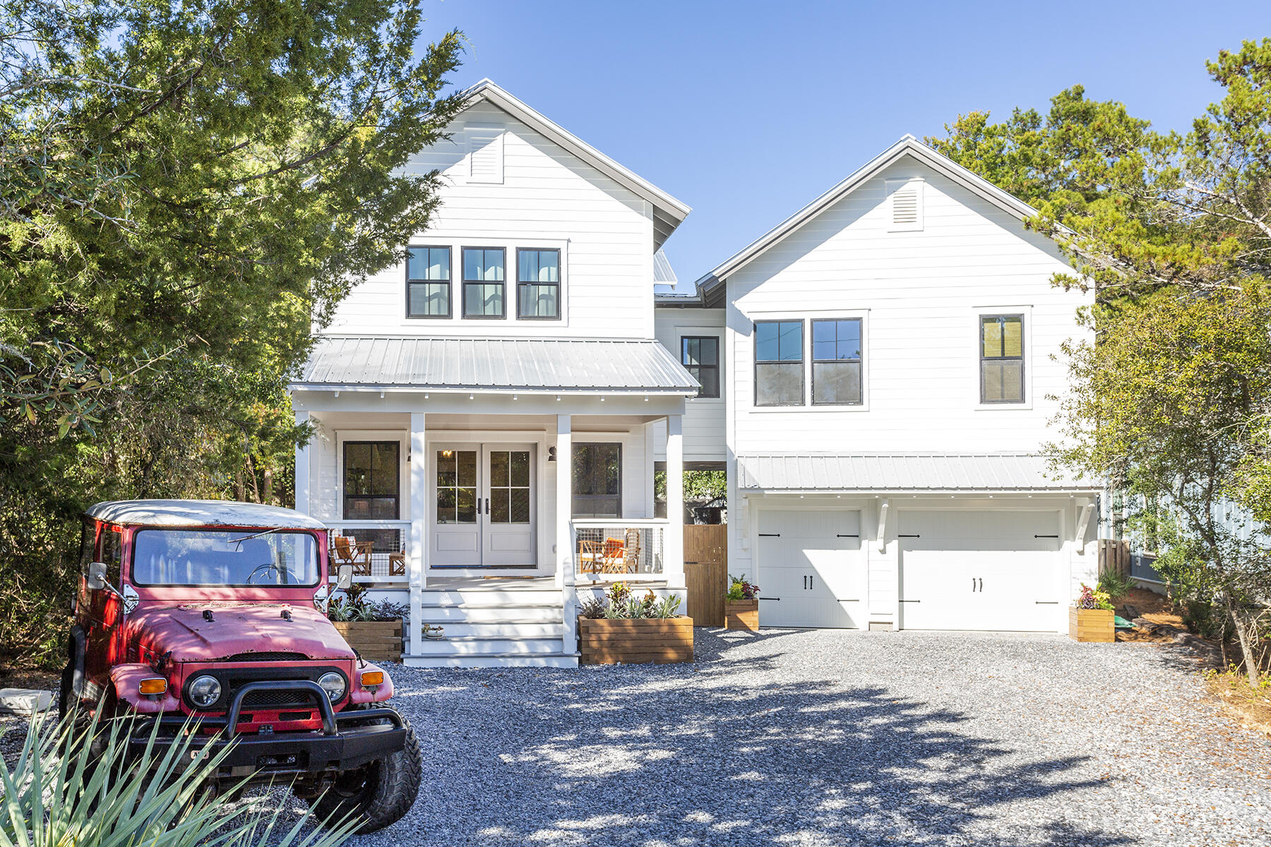 Located in the highly popular community of Old Seagrove Beach, this beautiful coastal-farmhouse style home has recently undergone a complete top-to-bottom transformation and update of the main house. The restoration also encompassed an expansion of living space to include a newly constructed, attached carriage house that now gives the home two additional bedrooms and baths, a bunk room, media, and home office area. The first level of the new addition features a 1.5 car garage on the street facing side and an inviting pool house in the rear that opens out to a  salt-water pool and oversized back yard providing plenty of space for gathering and entertaining.  The pool house features a comfortable living area, small kitchen, wine cooler and full bath. This warm and welcoming coastal style residence would make an ideal second home, beach retreat or vacation rental. With all the newly added features and design now gives the capability to host your guests. Situated in a prime location on a generously sized home site and less than a five-minute stroll to the beach or a leisurely bike ride to all the shopping, dining, and event amenities of near-by Seaside.
If you've been waiting and dreaming about owning in Seagrove  this home is a MUST SEE! The offering comes partially furnished with exclusions at the seller's discretion. 

***Buyer is responsible for personally verifying details about this property.  Any information contained in this listing is believed to be accurate but is not guaranteed.***