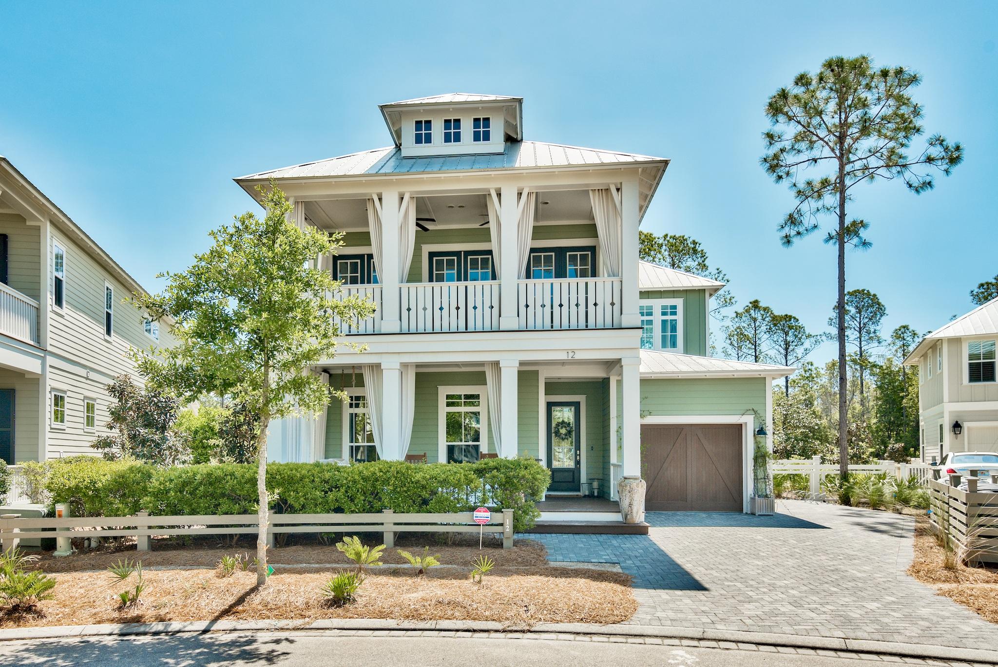 Spend your days relaxing in the much sought after Planned Community of WaterColor Phase 4 in Santa Rosa Beach, Florida. The custom built home, by Weekley Homes, boasts 3239 sq ft with 4BR/4.5BA, large Master Suite, a bunk room, a sitting area on the second floor, a study on the main floor and a one car garage. The home has elegant hardwood floors throughout, with beautiful crown molding in each room. The main level features an open living/dining area, ideal for entertaining and a gourmet kitchen with custom-made cabinetry, modern hardware, and stainless steel appliances.
The spacious master bedroom, located on the home's second level, can become the homeowner's private retreat, complete with french doors that open to reveal a large private balcony, with privacy curtains and quaint... seating areas. This outdoor living space overlooks the lush greens of this Watercolor neighborhood---the perfect place to retire to after a long day at the beach. The room was professionally decorated and showcases custom furnishings and decor, selected for comfort to create a serene, tranquil space.

Located just off the master bedroom, is the master bathroom suite, with double vanities, a large soaking tub, and separate shower.  

A second master suite is located on the home's first level, which opens to an outdoor living space. Just off the side of the suite is a bathroom with beautiful accouterments, designed for comfort. 

Once you walk upstairs, you'll find yourself tempted to unwind for a while in the beautifully appointed sitting room.  Large windows flank the area, providing natural light and peaceful views of the lush Watercolor area.  

A guest bedroom is located on the second level with its own adjoining bathroom. Each bedroom has large, spacious closet space with built-in shelving. 

The home also features a private "bunk room," which has four built-in bunks.  

The home's exterior courtyard embraces a relaxing ambiance with a screened in outdoor sitting area, a private pool and a hot tub that overlooks the neighborhood's nature preserve, offering gorgeous views and privacy day or night. The home's backyard is fenced in. 

Neighboorhood amenities include: beach access, community pools, beach club, nature trails, kayaking, canoeing, fitness center, tennis and Camp WaterColor for the children or grandchildren. Watercolor is centrally located near the best dining, unique boutique shopping, bike paths and some of the most challenging golf courses Florida's Gulf Coast has to offer. 

This one owner home has never been on the rental program, but could provide substantial investment property income, should an investor want to offer it for rent.

Easy access from Hwy 98, allows you to explore the nearby cities of Destin or Panama City Beach, as well as, travel to and from the Northwest Florida Beaches International Airport. Call for more details.