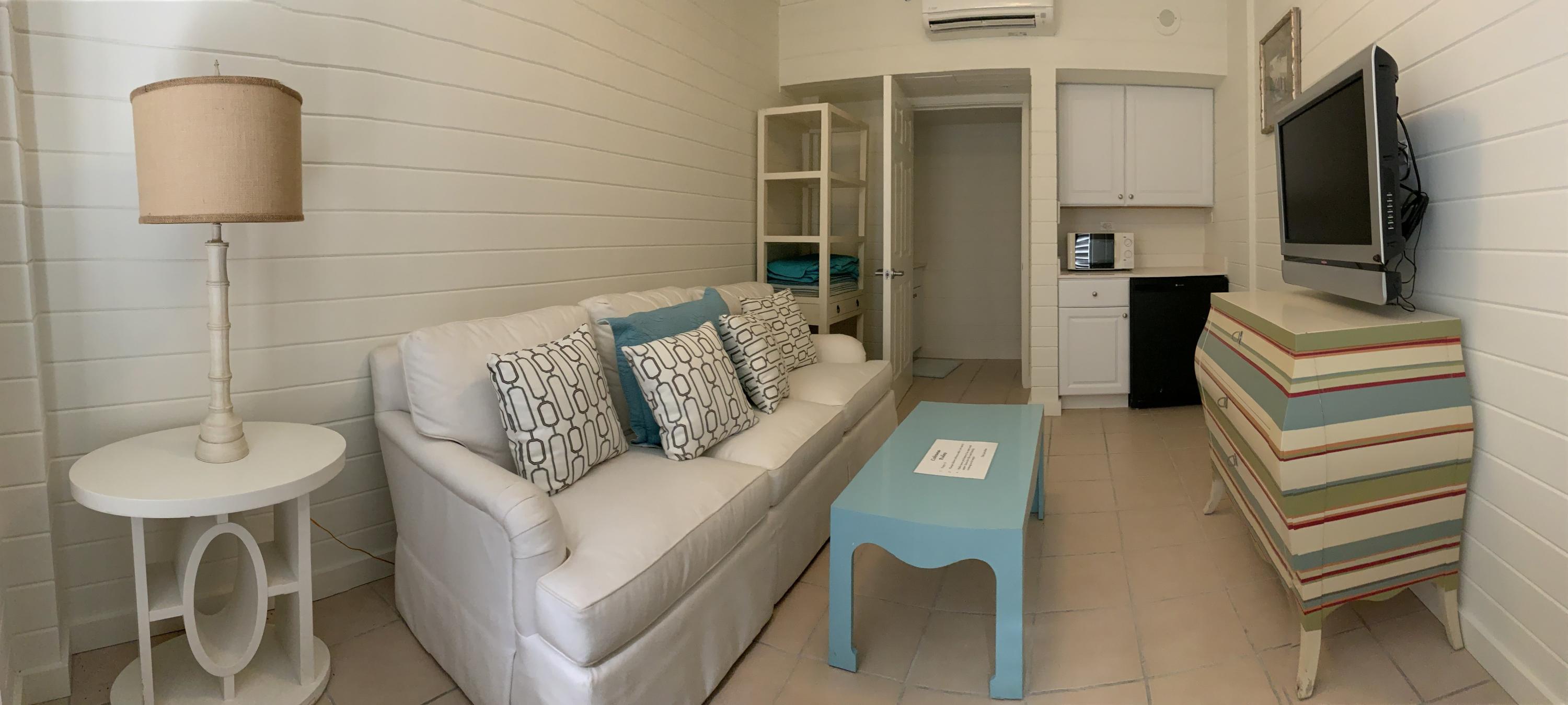 Private poolside retreat in St. Croix at Silver Shells is the perfect escape to read a good book, take a nap, or grab lunch  all without having to load up all your beach or pool supplies to head back up to your condo. Great for beach or pool entertaining. This 200-sqft cabana has a premier location right in front of the lagoon pool. Cabana includes a kitchenette with under counter refrigerator, cable TV, and half bath. Sold fully furnished. Available to any Silver Shells unit owner.