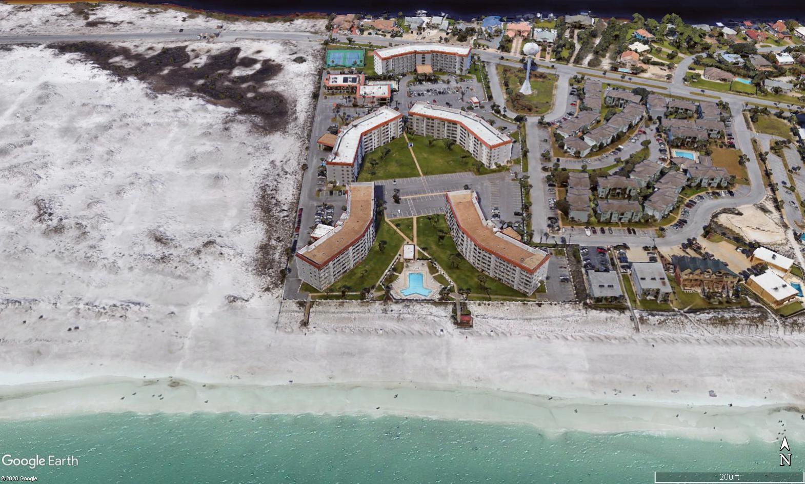 This lovely condo has a view of the sound and is just a short stroll to the famous Gulf of Mexico beaches. Located close to one of the two pools and close to the tennis courts as well. Lots of green space and uncrowded beaches. Basketball, fitness center, sauna/steam room and fitness center.  Make vacation memories with your family and you can also take advantage of lucrative seasonal rentals.  Plenty of great attractions nearby.  Buyer to verify all information.