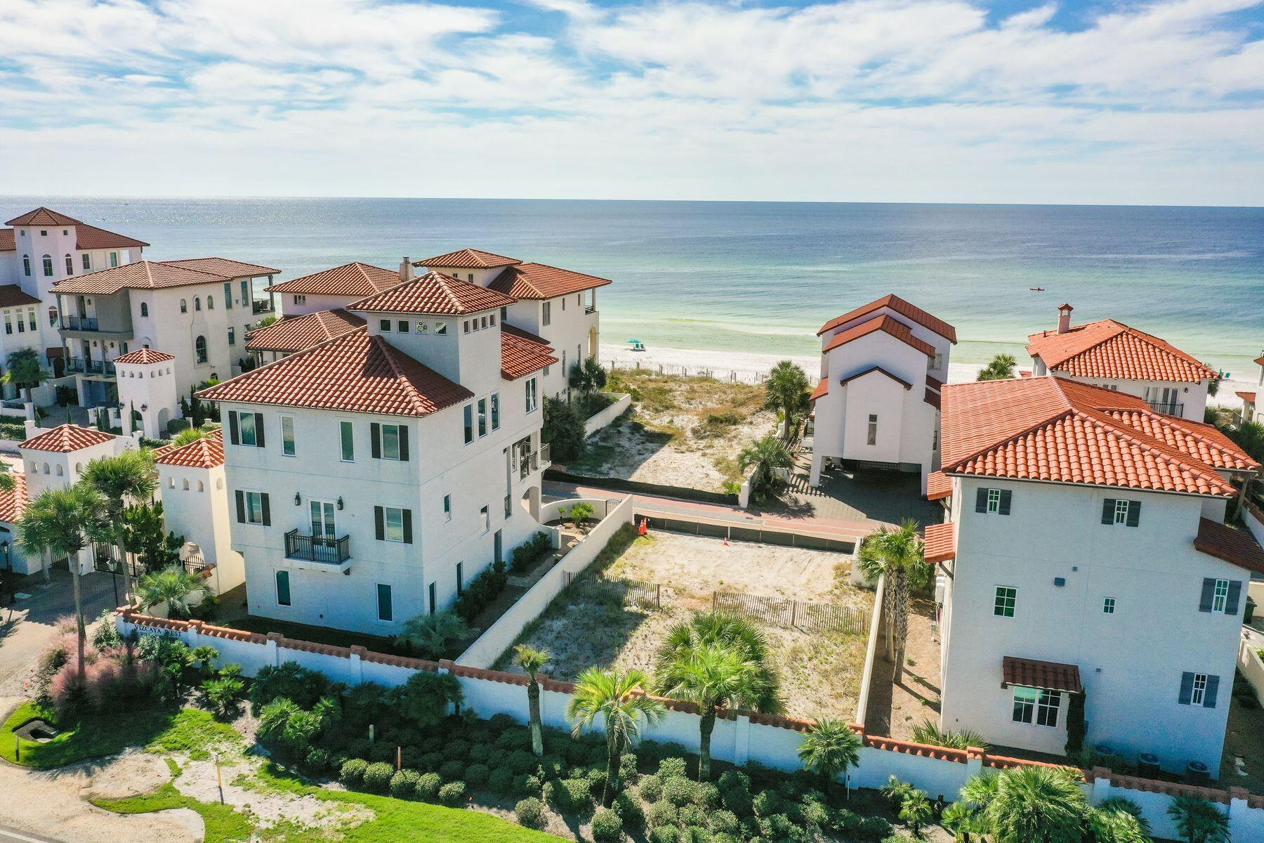 Build your dream beach home on the last remaining vacant lot in the second row of Vizcaya, a small, gated, beachfront community on the west end of Scenic Highway 30A. This is one of only two lots remaining in all of Vizcaya, which offers a neighborhood pool and spacious private beach. Vizcaya is conveniently located near many notable 30A attractions including Gulf Place and the rare coastal dune lake Oyster Lake, and also offers quick access to U.S. Highway 98, — truly the best of both worlds.