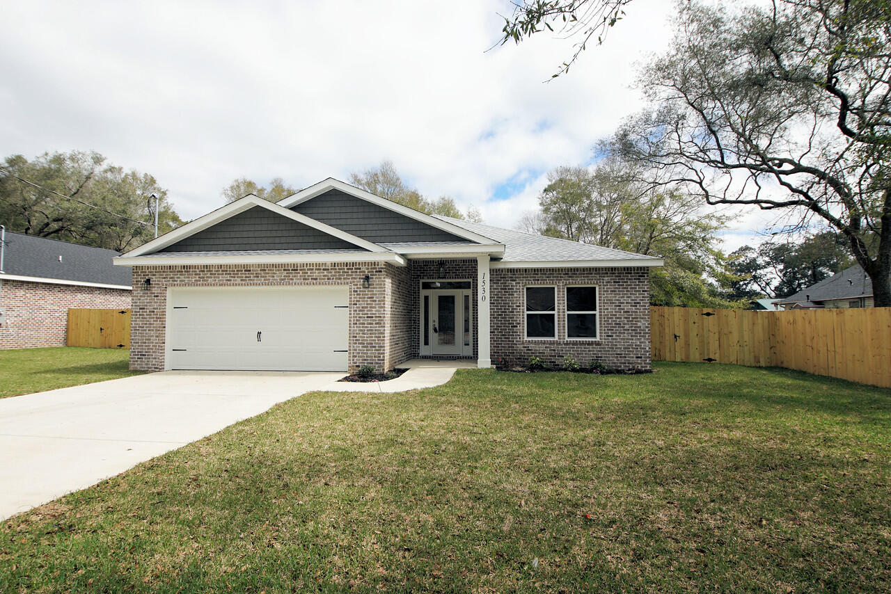 5 bedroom all-brick home on dead end street. UNDER CONSTRUCTION-Est. December 22. Tile throughout living spaces and bathrooms with carpet in bedrooms. 5 bedroom/3 bathroom home with office/sitting area off master bedroom, open concept floor plan with kitchen and 10' island open to living area and breakfast area. Privately fenced backyard, covered back patio room for a pool. 2 kitchen pantries, stainless appliances, built in microwave, granite counters. Master bath tiled shower/separate tub. Laundry room. 2 car garage.**photos are of similar homes with same floor plan.