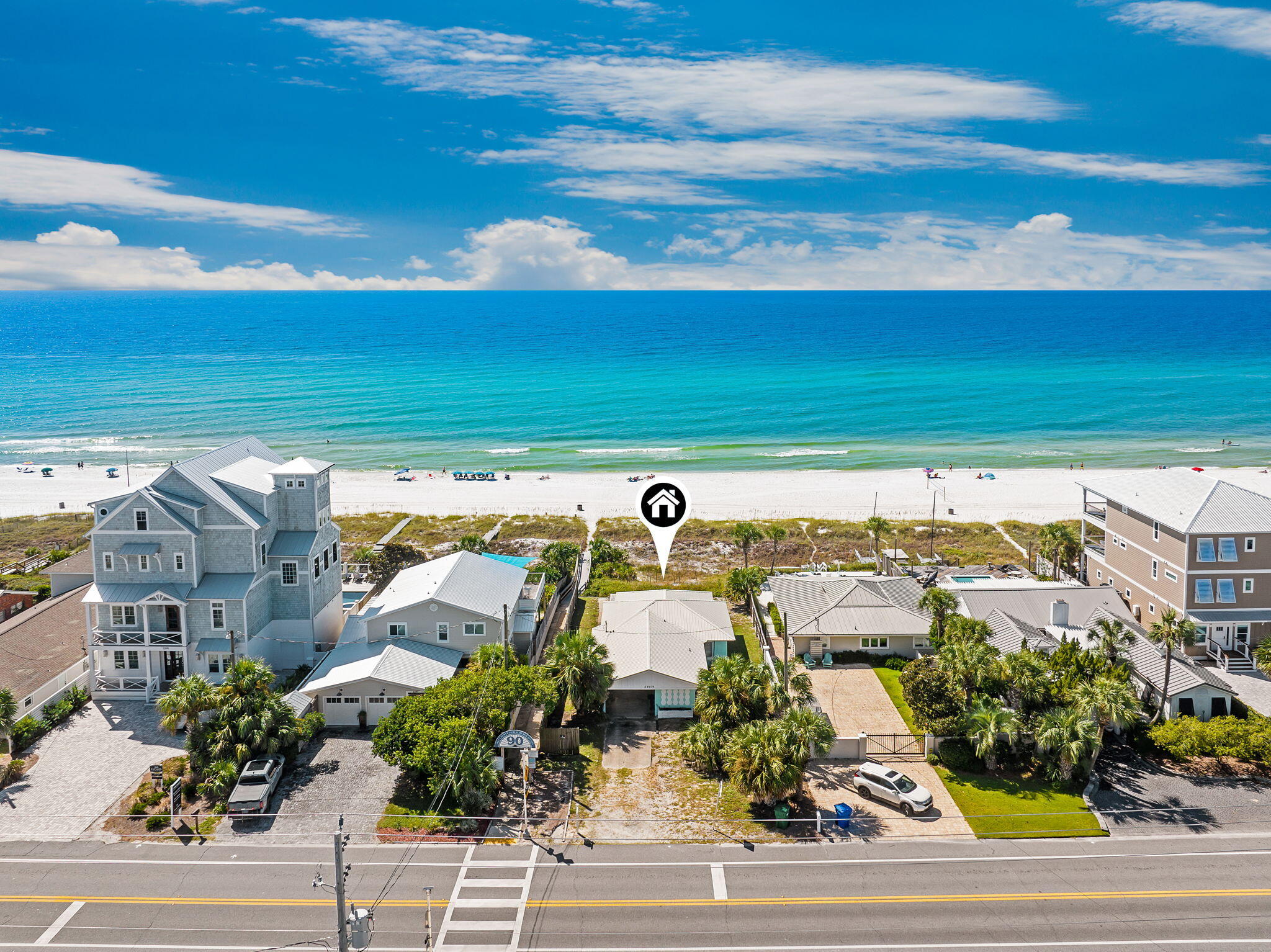 Step back in time and experience Old Florida charm in this beautifully preserved 1940s beach cottage, perfectly situated with 50 feet of direct Gulf frontage.  This 3-bedroom, 2-bathroom home blends timeless character with relaxed coastal living. Wake up to stunning sunrises and end your day with breathtaking sunsets—right from your backyard. Whether you're seeking a weekend retreat, vacation rental opportunity, or the ideal spot to build your dream beach home, this property offers endless potential. 
Enjoy peace and privacy, yet remain just minutes from local shops, dining, and attractions. Homes like this rarely come to market—don't miss your chance to own a piece of Gulf Coast history.