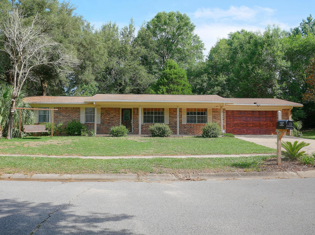 LOVELY BRICK HOME IN ESTABLISHED NEIGHBORHOOD.
FENCED BACK YARD WITH STORAGE BLDG PLUS A SEPARATE AREA FENCED FOR PET.
COVERED PATIO.
LARGE LIVING ROOM. SEPARATE DINING ROOM.
FULLY EQUIPPED KITCHEN WITH BREAKFAST BAR.
BONUS ROOM COULD BE STUDY OR OFFICE.
LOCATED ON THE NICEVILLE SIDE OF ROCKY BAYOU.
NEW ROOF, WATER HEATER & HVAC INSTALLED IN 2017.
NEW GARAGE DOOR HAS BEEN INSTALLED.