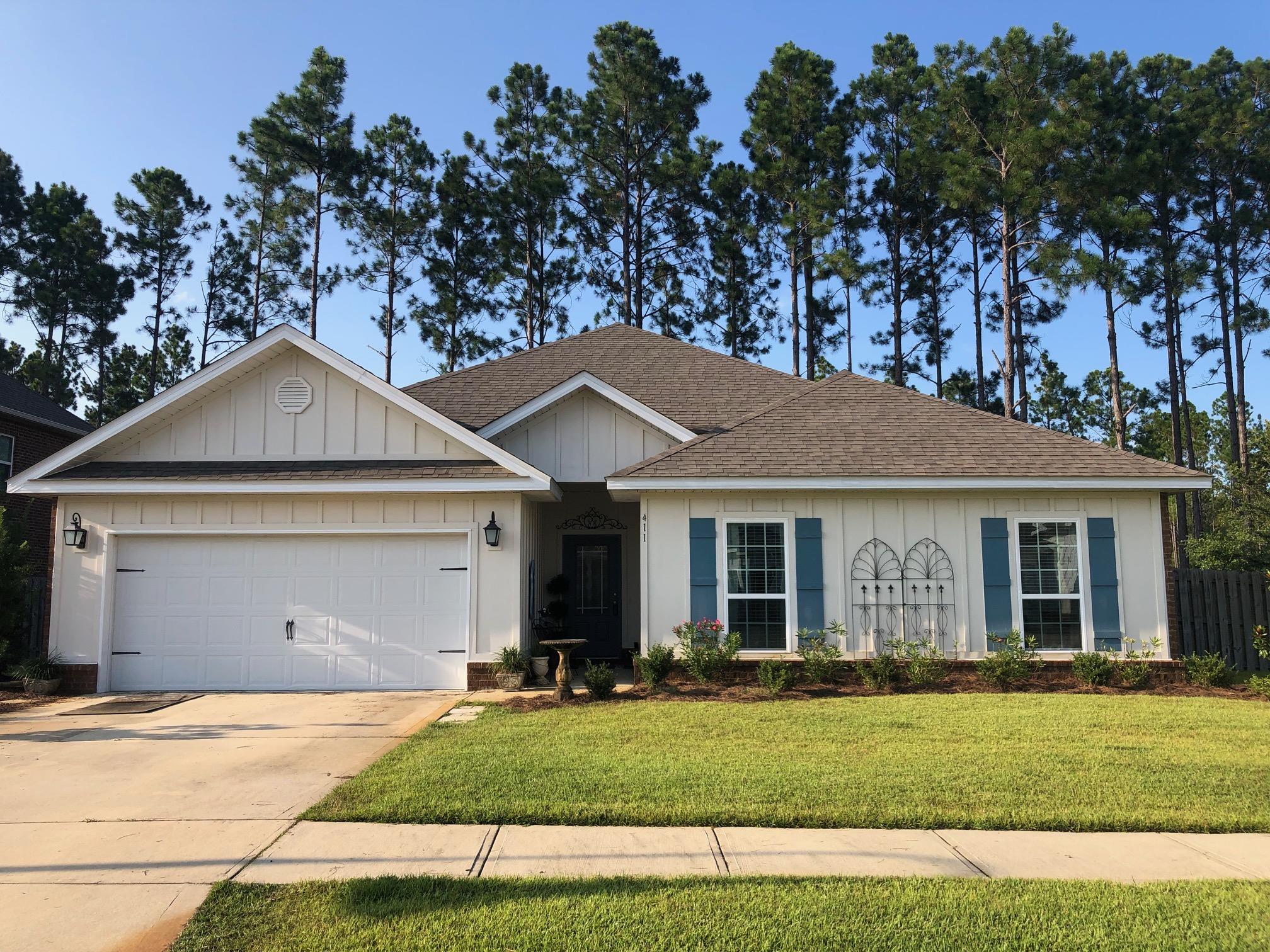 OPEN HOUSE Sunday 8/8 from 1:00pm - 3:00pm!! BETTER than new home in the Central Park community of Hammock Bay, a 3,000-acre bay front master-planned residential community nestled in the quiet surroundings of Freeport, Florida. This ''Victoria'' split bedroom floorplan features an open floorplan, 4 good sized bedrooms and 2.5 baths raised ceilings and gorgeous tile flooring in the living area. When you enter this home through the charming foyer you will find yourself in the beautiful living room that is open to the nicely appointed kitchen and large dining area. The open kitchen features granite counters, stainless appliances and a large breakfast bar island. The master suite is oversized and is complimented by a luxurious master bath with a dual sink granite topped vanity,  separate soaking tub, large shower and enormous closet! The three additional bedrooms are also good sized and the second full bath also offers a dual sink granite topped vanity. The living areas of this home have raised ceilings and wood looking tile plank flooring. The screened porch in the back of the home overlooks the fully irrigated private back yard with extra room on the side of the home and a charming sitting area nestled in the corner. This amazing home is located in the Central Park community that features a large park with a community pavilion with a grilling station and LOTS of grassy area surrounding it. Hammock Bay offers its residents a 60-Acre Sports & Recreation Park, the Bay Club with a 500-ft dock located on Choctawhatchee Bay, the Lakeside Clubhouse, 2 Pools, fitness center, over 10 miles of bike paths, nature preserves, a town center and a dog park. Truly there is something for EVERYONE in Hammock Bay!