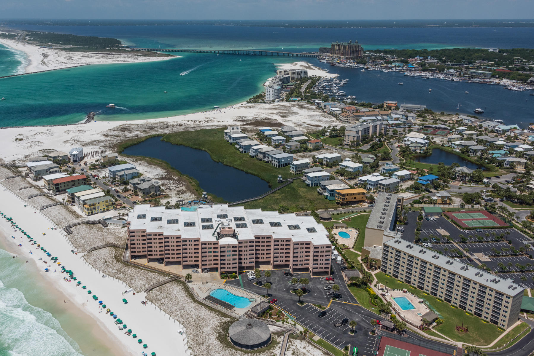 This sixth floor penthouse residence features 3 balconies and superb views of the beach, the Gulf of Mexico and the Destin Pass. The residence has been a true second home (non- rental) and is in superb condition. Jetty East is a popular destination and the potential transition to an active vacation rental unit would be very feasible. Jetty East is a gated complex that features the white sand beaches of Destin, beautiful pool, exercise room, pavilion, and nearby restaurants, shopping and tourist attractions.