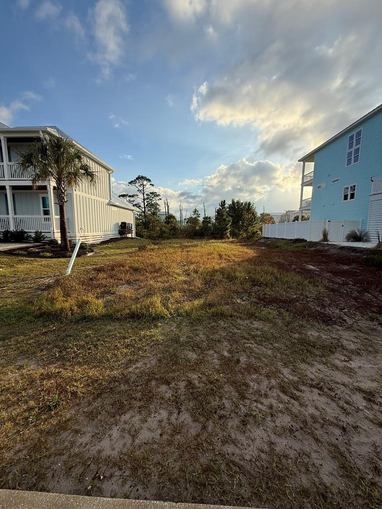 Great building lot with gulf views in the gated and established beach community of Villa Del Sol. Villa Del Sol is a bustling beach front master planned subdivision with dedicated beach and bay access, community pool, TWO pickleball courts, gated entry, brick paver streets with ribbon curbing, reasonable restrictions and association fees, and much more. Villa Del Sol is located at the beginning of Cape San Blas near Salinas Park (driving access point) and only 10 minutes to Port St Joe and 20 minutes to Apalachicola.