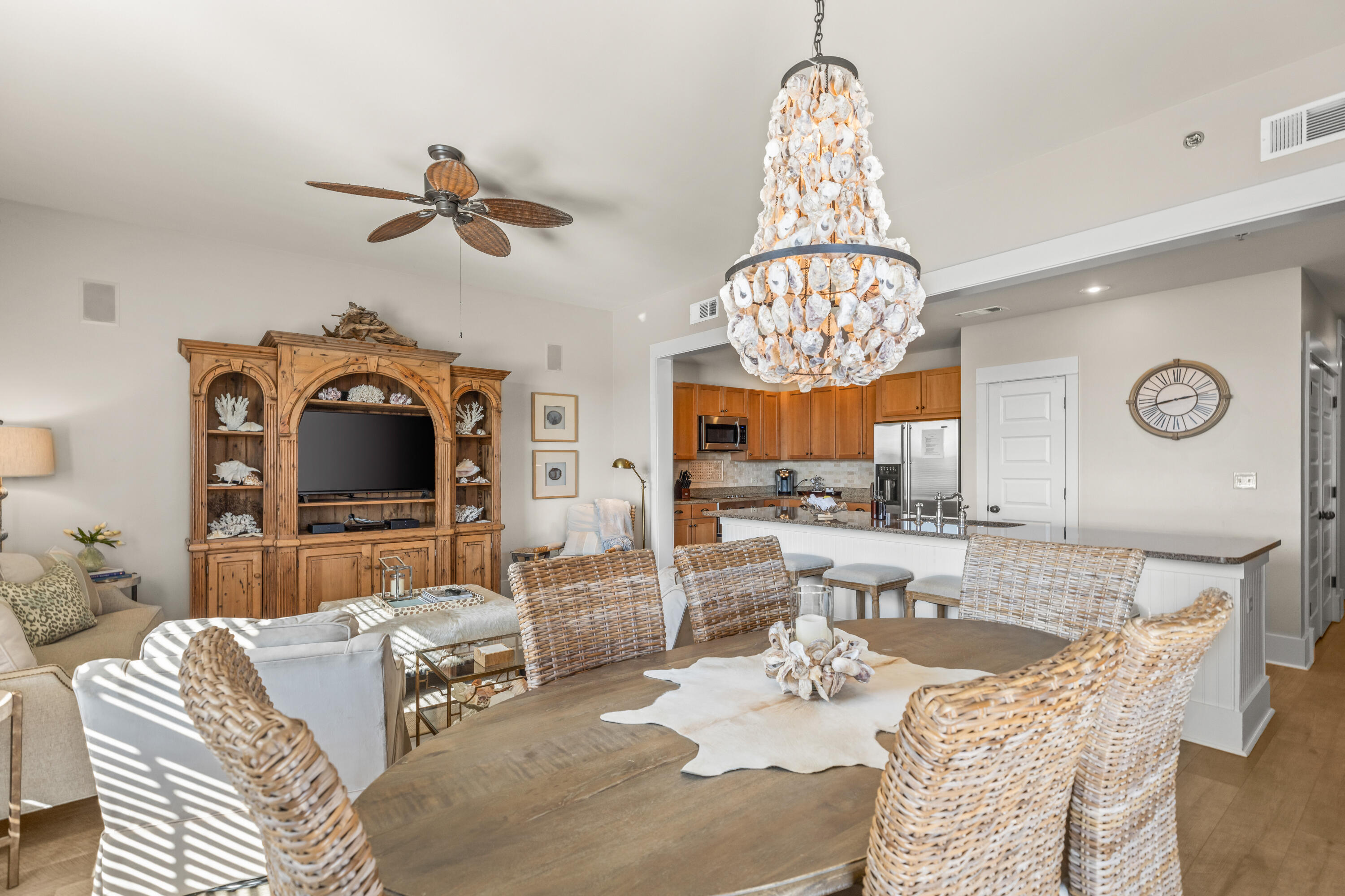 Welcome to this stunning 3-bedroom, 3-bathroom condo with a bonus room with built-in quad bunks, perfectly situated in the highly sought-after Redfish Village in Blue Mountain Beach. Offering 1,635 square feet of thoughtfully designed living space, this beautifully updated and rare corner unit is a coastal dream come true. Enter through the private lanai, then step inside to discover new flooring, fresh paint, and a stylish backsplash that add modern charm to the bright, open interior. The newer HVAC system, water heater, microwave, dishwasher, & washer/dryer provide peace of mind, making this unit truly move-in ready. Redfish Village is renowned for its exclusive private beach access, providing the ultimate convenience for enjoying the sugar-white sands of the Emerald Coast.  Additional community amenities include a resort-style pool, playground, lake boardwalk and an owner's lounge complete with a gym, library, and media room. This condo is more than a home, it's a lifestyle. Whether you're looking for a full-time residence, vacation retreat, or investment property, this unit is ready to meet your needs. Don't miss a chance to own a piece of paradise in one of 30a's most beloved communities. Schedule your private showing today!
