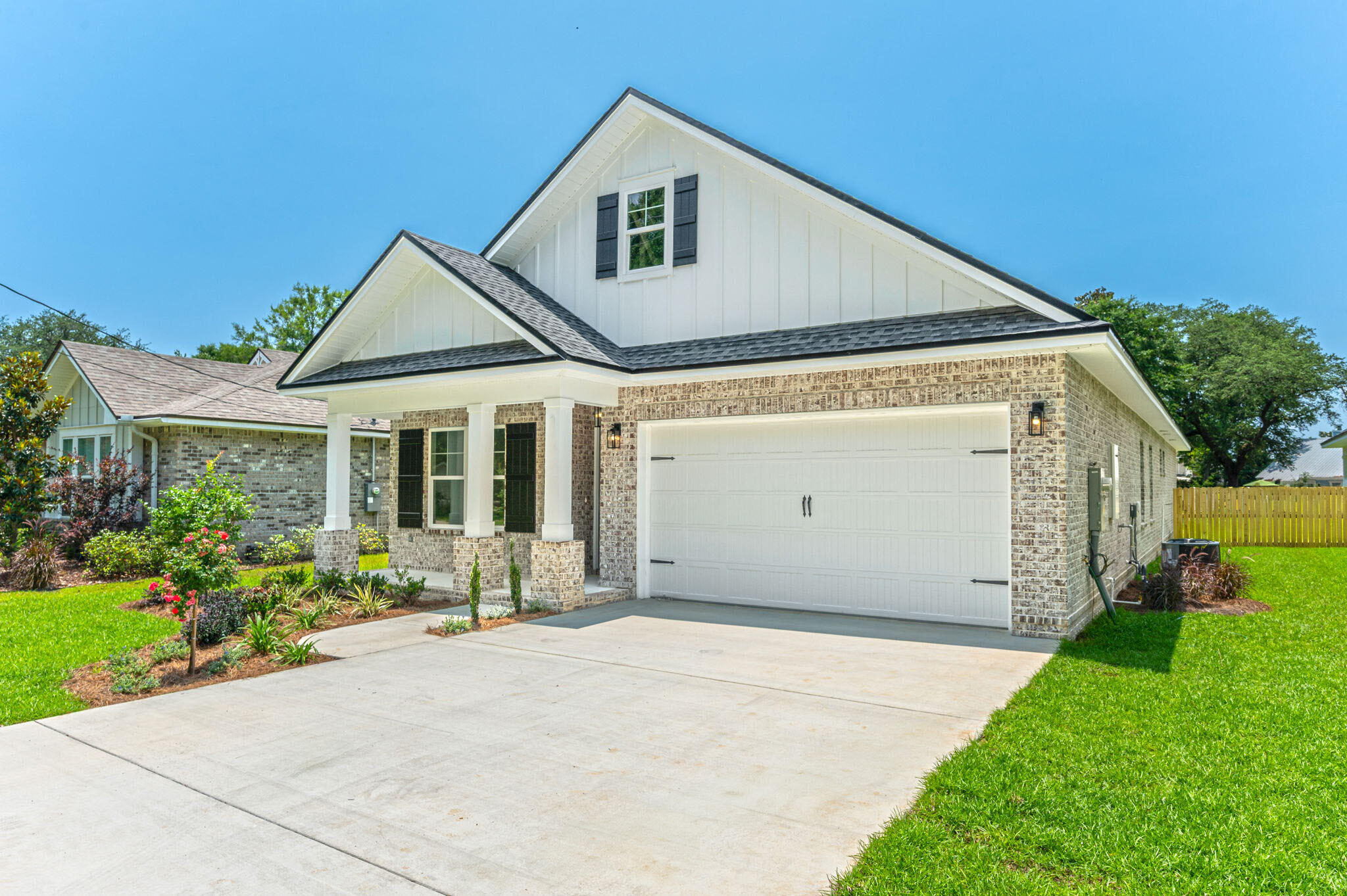 $12,00 in Prepaid $!
Discover this exceptional new all-brick home, ideally situated in the heart of Niceville—just minutes from Eglin AFB, top-tier schools, shopping, and the white-sand beaches of the Emerald Coast. Built by a recognized, award-winning builder known for precision and craftsmanship, this custom 4-bedroom, 3-bath residence sits on a spacious ¼-acre lot, offering both room to grow and future potential, including space for a pool and no HOA fees.

Designed for modern living, the home features an open-concept layout and dual primary suites—perfect for multigenerational households, visiting guests, or a flexible in-law arrangement. The massive kitchen serves as the heart of the home with stainless steel appliance

Under Contract with Kick Out Clause accepting backup offers