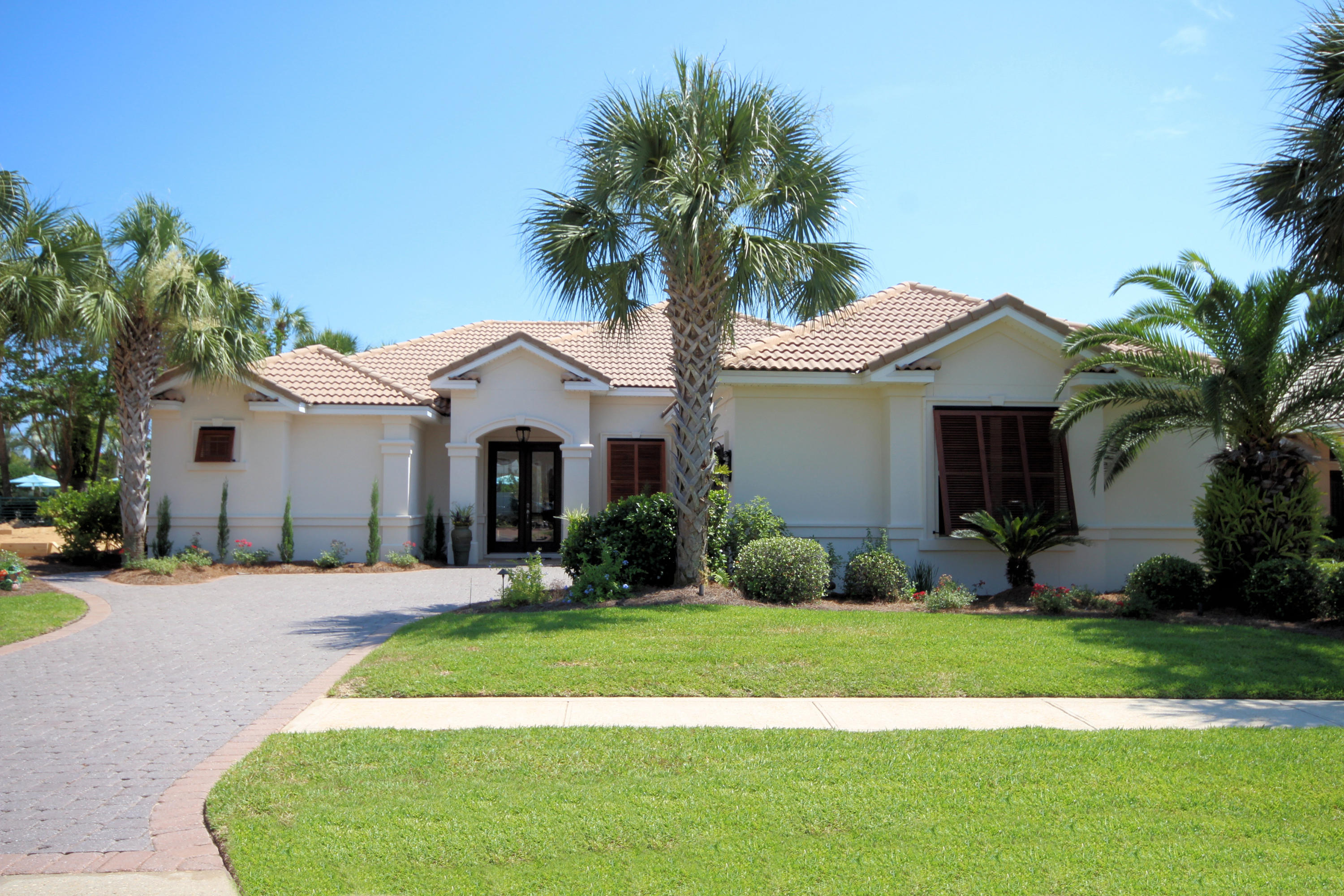 Here is the perfect move-in ready custom built home in the popular gated community of Destiny East. All on one level, this home has upgrades throughout, including gorgeous travertine floors, custom cabinets, lighting and window treatments, granite throughout and stainless appliances. Fully furnished, this home is ready for a permanent or second home or vacation rental. This has not been a rental so everything is in pristine condition. There are two living areas, a formal dining room, as well as a breakfast area. Sliding glass doors open to the covered porch and open patio area. There is room for your private pool, or you can use the large pool and spa at Destiny East. The exterior of the home was just freshly painted, new exterior wood shutters installed as well as a new AC unit. The large master bedroom opens to the back porch. The large master bath has separate vanities, garden tub and separate shower as well as his and hers closets.  Guest bedrooms 2 and 3 have a jack and jill bath and guest room 4 has another bath.  Destiny East offers popular amenities including a large pool, spa, playground, 2 lighted tennis courts, large clubhouse with a gym and theater.  It is centrally located and just a few minute golf cart ride to the beach, minutes to Destin's golf courses, shopping, restaurants, boating and fishing,  Make your appointment to see this home today.  Buyer to verify all dimensions.