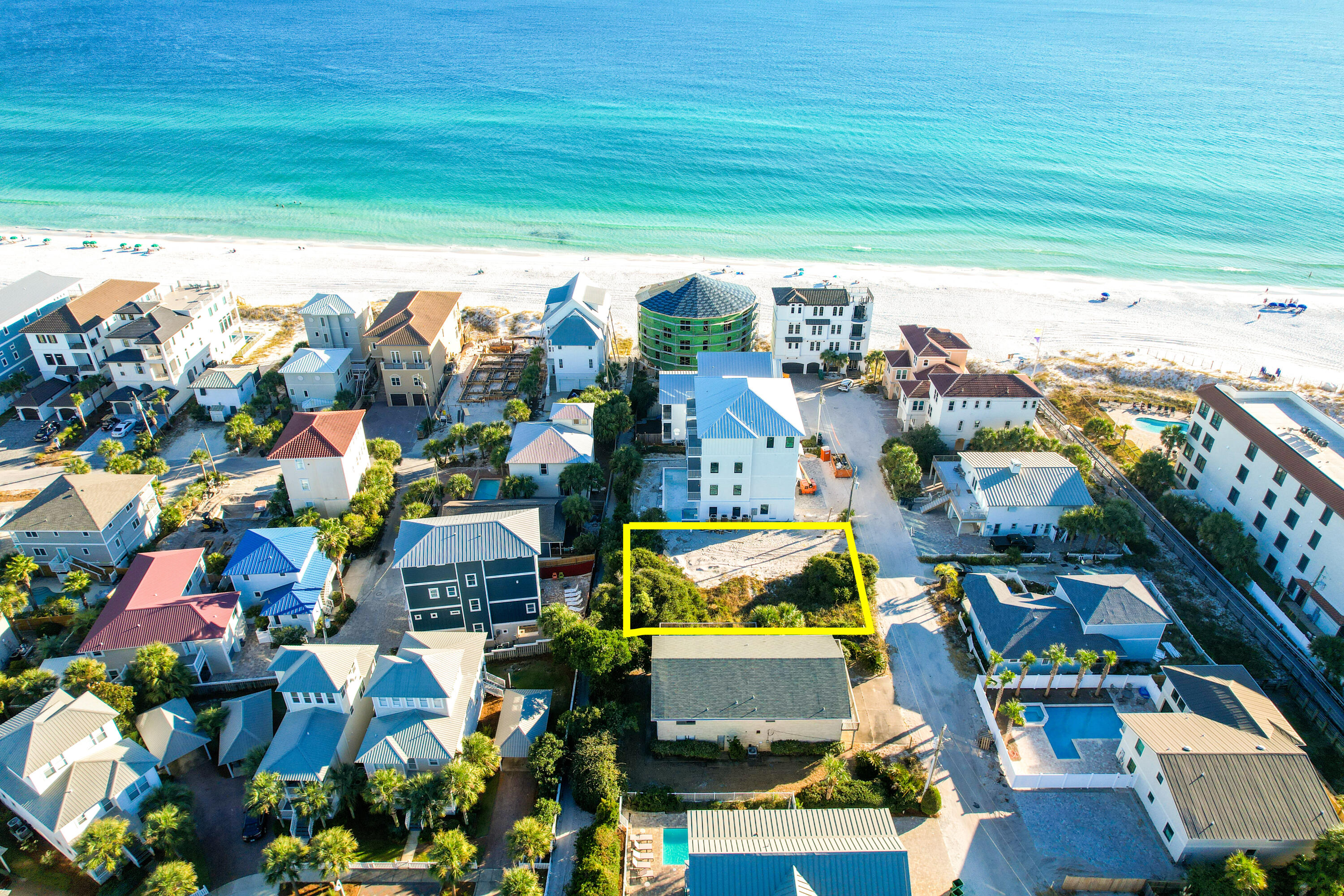 This lot is a GREAT opportunity to build your dream home or investment vacation rental just steps away from the beach! Located on a dead end street, this lot has a private feel with no thru traffic. Gulf views possible with new home build. Just a few minutes away from some of the best shopping and dining in town! NO HOA fees. See MLS #910582 for the home next door on same size lot.