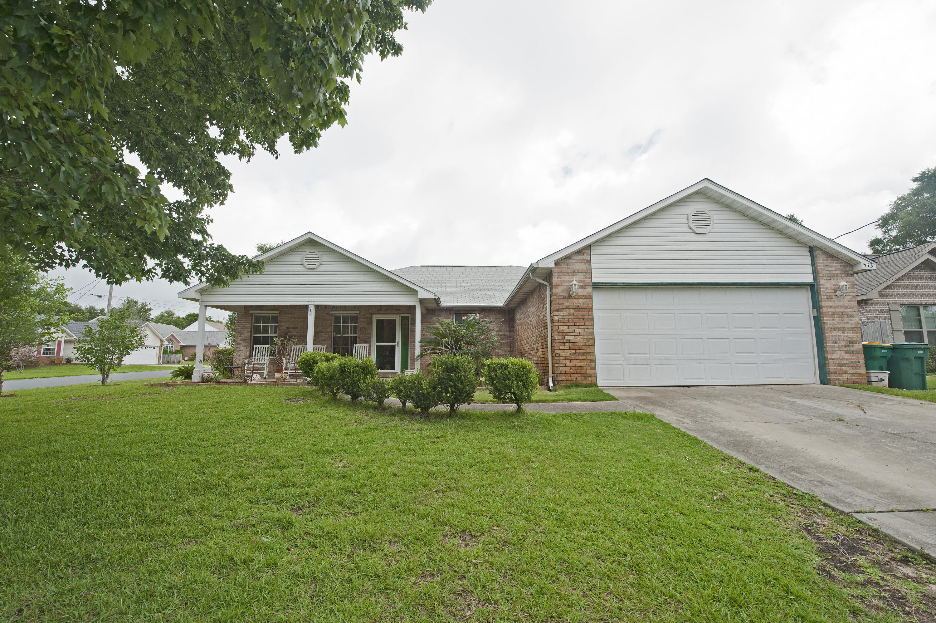Fresh paint,new interior doors, hinges, and handles 2017. HVAC 2012, stainless steel appliances 2013, new toilets 2014. NEW ROOF WITH ACCEPTED OFFER! Corner lot in a small community about a mile west of Hurlburt Field. This home features a large living room with vaulted ceilings and wood-burning fireplace. The kitchen is perfect for entertaining and is highlighted with a beautiful tile back splash. The large master bedroom easily has room for your king sized bed and features tray ceiling. French doors lead to the enclosed back porch and is ideal for morning coffee. Whether you want to shop in Destin or have dinner in Pensacola this is the perfect location! Just minutes from the stunning beaches of Navarre, Eglin AFB, and Hurlburt Field.