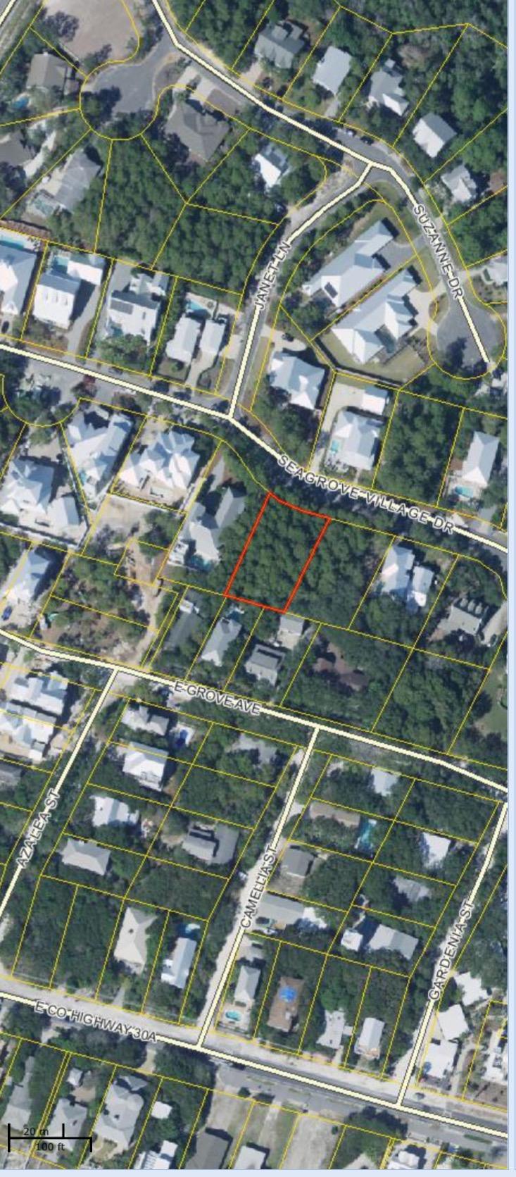 Do not miss the opportunity to purchase this stunning, large private luxury homesite in historic Old Seagrove on Seagrove Village drive located just off CO HWY 395. This premier homesite is within walking distance to Seaside, Watercolor, Watercolor Crossing's, shopping, world classing dining, and the emerald green waters and sugar white beaches of the Gulf of Mexico. This is the perfect spot to nestle up for your next beach home. Buyer to verify all dimensions.