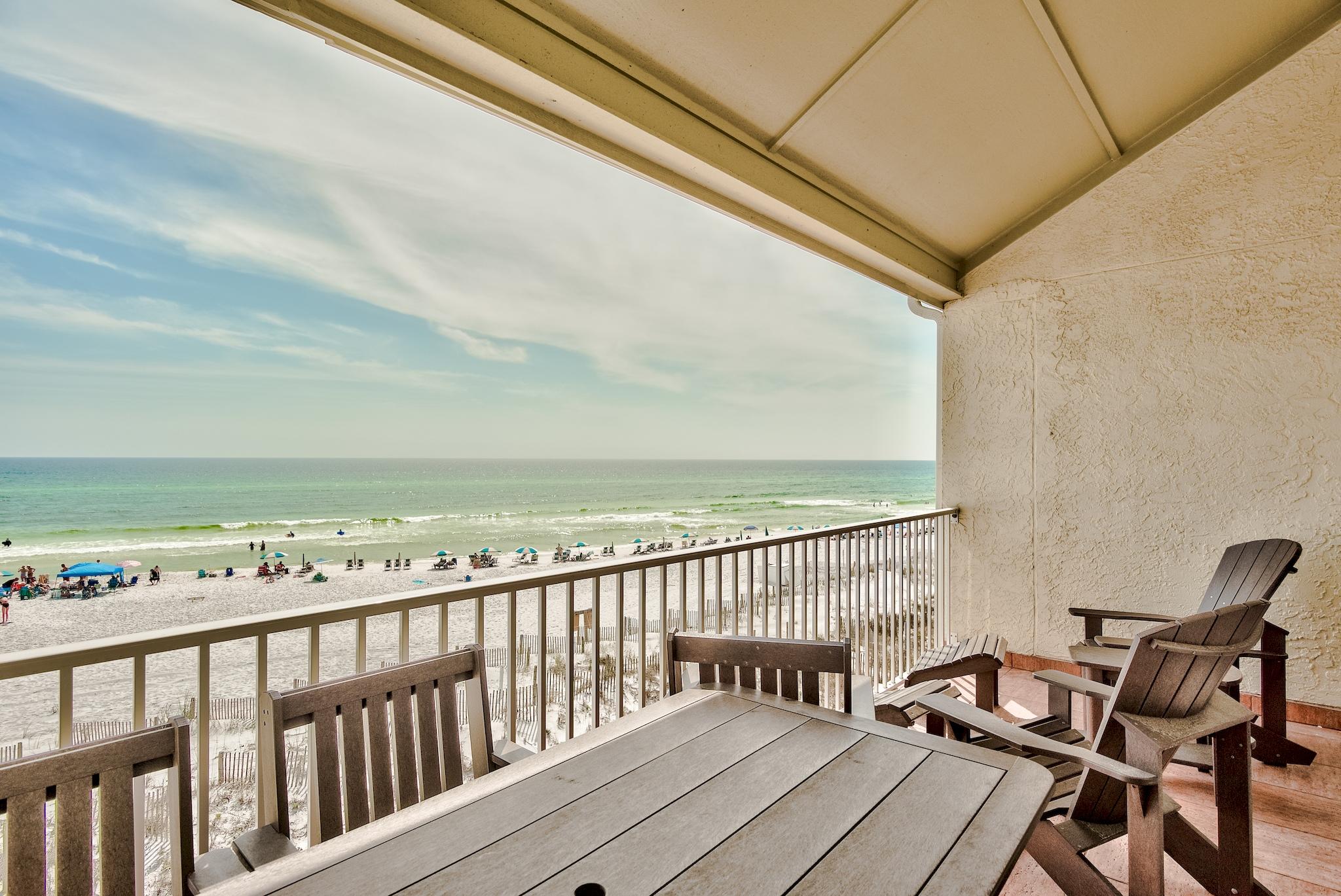 This incredible top floor two-story, gulf-front condo in Seagrove Beach is fully furnished and rental ready. This two-bedroom condo has an additional loft area for added rental revenue. A large balcony is the ideal spot to take in the amazing gulf and beach views. The condo will be sold fully furnished and is ready to be enjoyed as a vacation home, rental investment, or even primary residence. The first floor of the condo includes a bedroom, kitchen with breakfast bar and gulf-front living room. The second floor (which is located on the top floor of the building) includes a bedroom with its own private bathroom and additional private loft. Eastern Shores owners enjoy a private beach with an added bonus of having easy access to Eastern Lake. Located in the heart of Seagrove Beach, the property is within short walking distance to several restaurants & entertainment venues.

*72 HOUR KICKOUT/BACKUP CLAUSE IN PLACE*