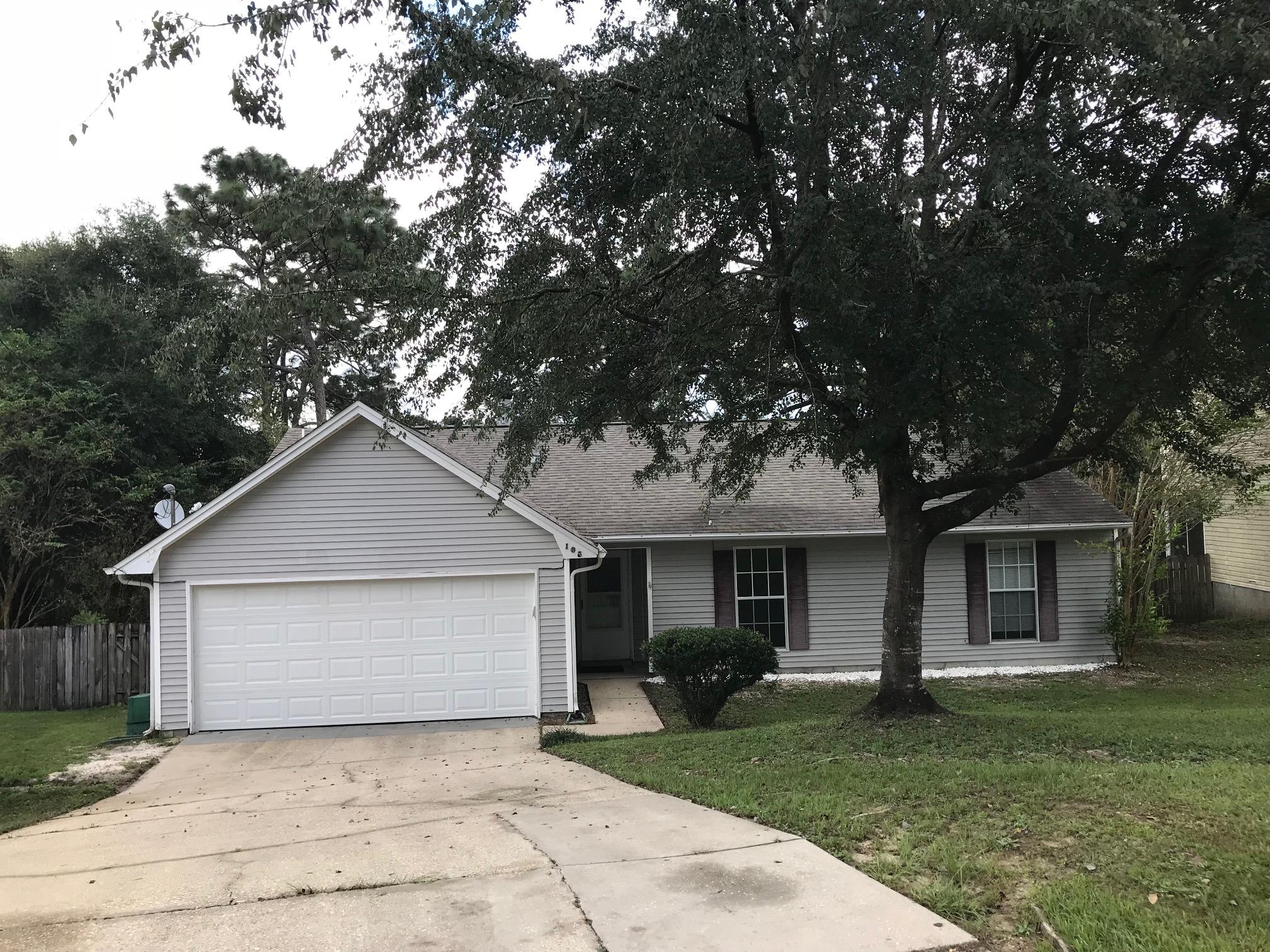 Fantastic Home South of I-10 off of John King Road. This home has a huge fenced in backyard that overlooks your very own stocked pond with a four level deck! You can sit out on your deck and listen to the birds, the wildlife and the beavers in the pond. The home has BRAND NEW carpet throughout the home that has not even been walked on yet! The rooms are freshly painted and the bathrooms and the foyer has newer tile. The 3 bedrooms each have walk-in closets and the Great Room has a vaulted ceiling with a beam. The Master Bathroom has a beam and a skylight! The wood-burning fireplace keeps the home warm in the winter time. Home comes with a refrigerator, gas stove, brand new hood vent, and a dishwasher. The roof and furnace are less than 8 years old. Come see this home today!!