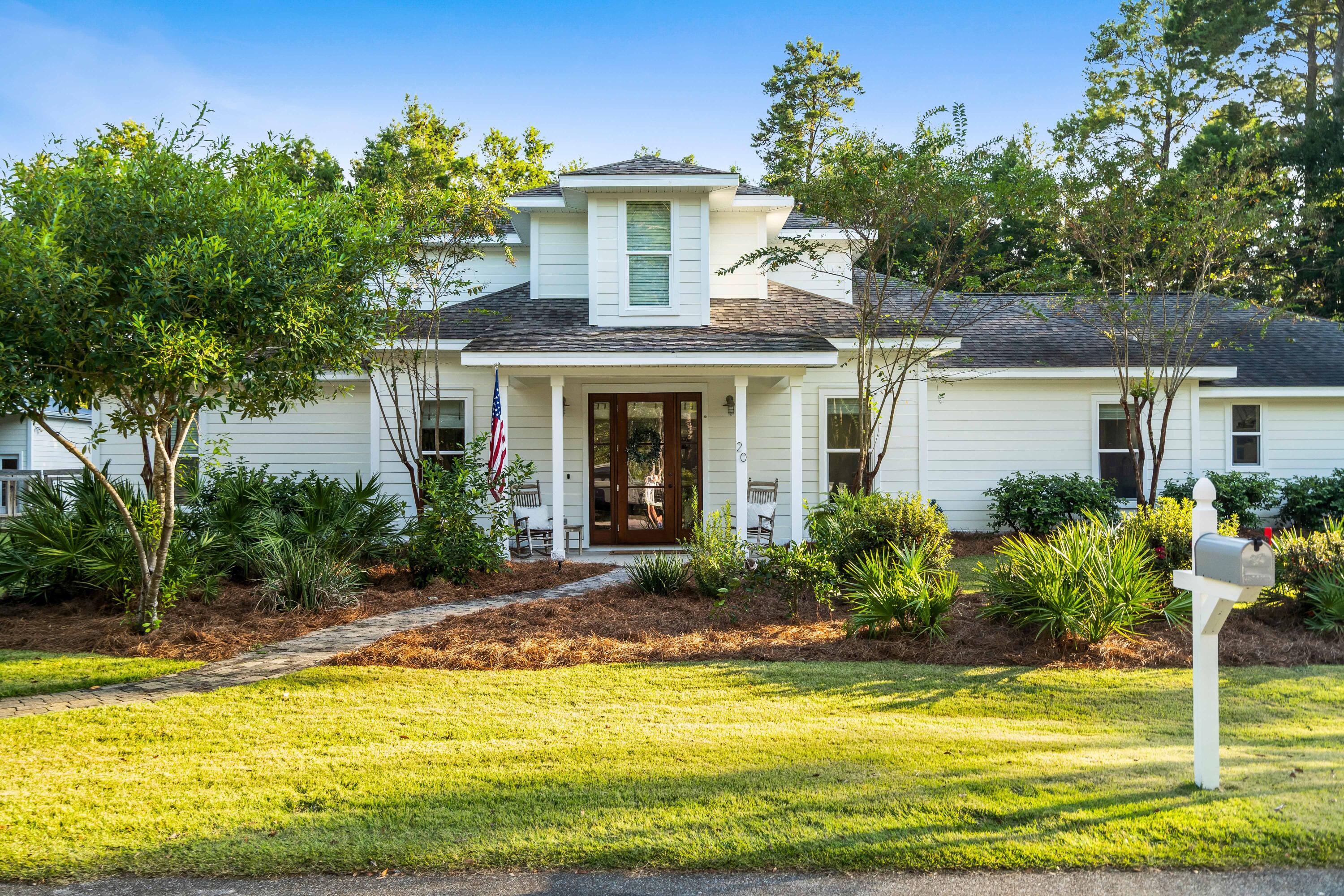 Historic Point Washington. BIG estate sized lot. Beautiful new gunite pool. Outdoor kitchen. Fire-pit area. Detatched multi-use building that is 1024 sq ft and already heated and cooled, would make an excellent pool/guest house. Fruit trees and lush landscaping with irrigation system. Inside you will find 2 large living areas, rustic barn wood floors, shiplap and charm. All bedrooms have nice size walk-in closets, the master has 2. Minutes to the bay and boat ramp or down to Seaside and the beach. Perfect for full time residence or beach retreat.
