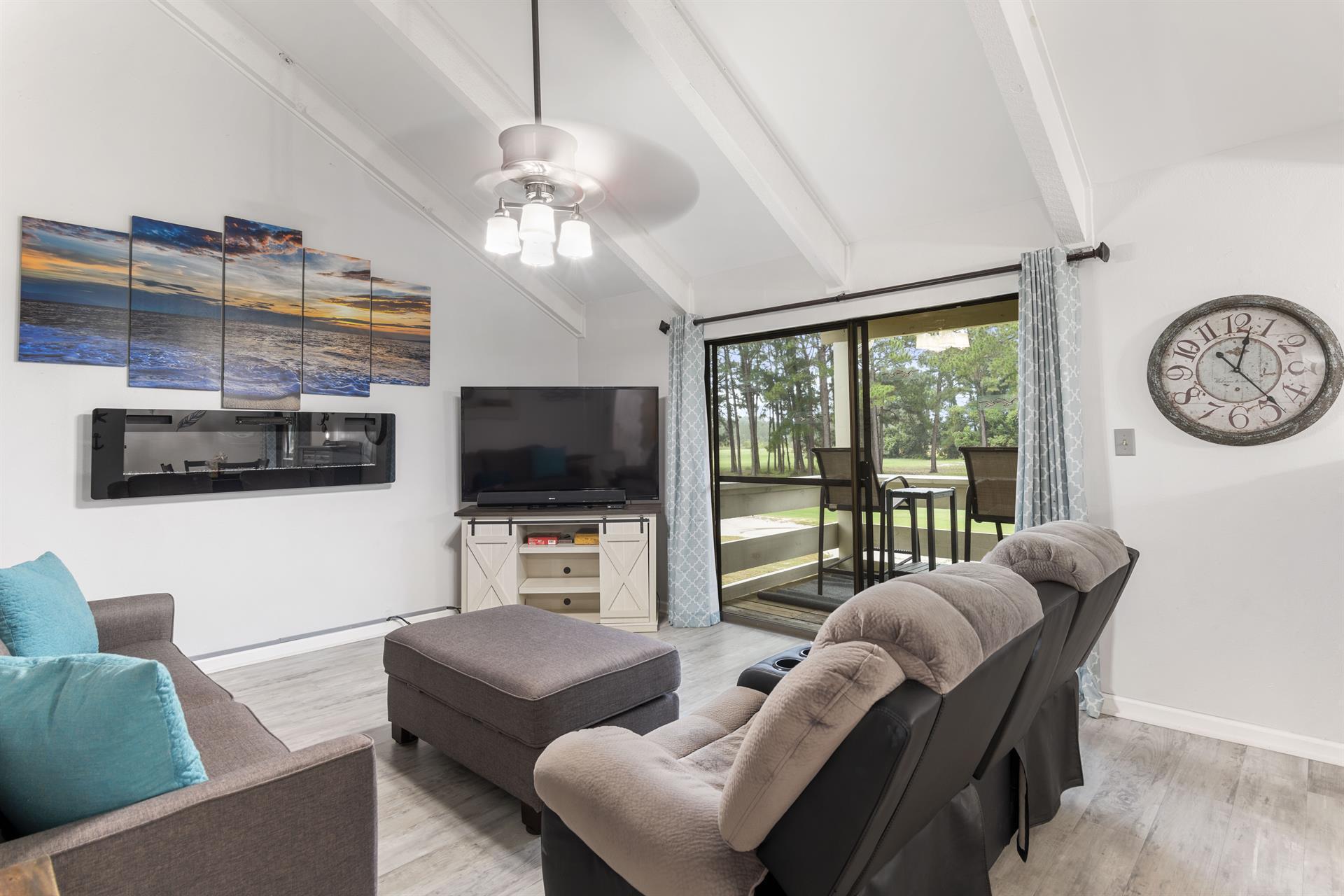 This beautifully renovated Villa is perfectly placed in Seascape Resort overlooking the golf course & only a short distance from the beach!

Full renovation just completed in 2022 resulting in a welcoming upscale unit boasting granite counter tops, updated bathroom, new appliances & new in-unit washer & dryer. Hurricane-proof roof installed within the last two years.

Seascape Resort has something to offer for everyone, including six clay tennis courts, pickleball courts, five pools (one heated), 18 hole golf course & beach access. Other amenities include 2000 ft of beach with full-service beach set-up, water-sports, activities & Whale's Tail Bar & Grill. Whether you're looking for a primary home, second home, or rental, this is the place for you! Buyer to verify all information