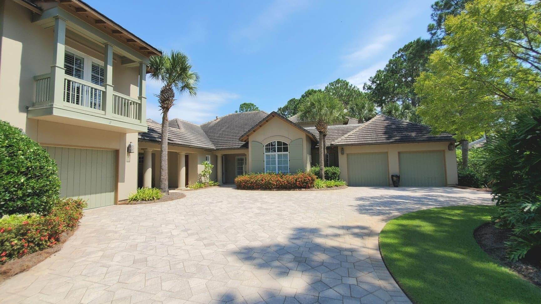 Discover the pinnacle of luxury living in this breathtaking estate nestled on a private lot in the highly coveted Burnt Pine community within the Sandestin Golf and Beach Resort. Positioned along the serene 7th fairway of the Raven Golf Course, this expansive home offers over 7,500 sqft under roof, presenting an unparalleled lifestyle of sophistication and comfort.
As you enter, you are welcomed by spacious dual living areas centered around a gourmet chef's kitchen, complete with a 6-burner gas stove, island, and ample cabinetry. The first floor features a primary suite with private access to the screened lanai, two walk-in closets, a jetted jacuzzi, walk-in shower, double sinks, and a separate vanity area. Additionally, there is a second bedroom and formal dining area on this level. The home's thoughtful design includes a detached carriage house, perfect for accommodating guests with privacy and style.

The second level is the ultimate entertainment lounge, boasting a third guest bedroom, a bonus room, and a living area equipped with multiple televisions. A mini-kitchenette bar, featuring an ice maker, wine cooler, mini-fridge, microwave, and sink, adds to the convenience. From the wrap-around covered balcony, enjoy stunning views of the golf course, providing the perfect backdrop for relaxation and entertainment.

Outside, the estate continues to impress with a salt-water, heated pool and spa, ideal for year-round enjoyment. The expansive outdoor lanai and summer kitchen are perfect for entertaining and al fresco dining. This home combines luxury and functionality, ensuring every corner is utilized to its fullest potential.

Indulge in the lifestyle you deserve in this magnificent Burnt Pine estate. Whether you are lounging by the pool, hosting lavish gatherings, or enjoying quiet moments on the balcony, this home provides the perfect setting for a life well-lived. 

As an introduction to the Sandestin lifestyle, we invite our new owners to explore amenities that make Sandestin special. The listing brokerage and seller(s) are presenting the buyer(s) of this property with (2) 90-minute rounds of Tennis court time, a golf foursome at one of our three championship courses, and a round of golf for up to four (4) players at the unrivaled Burnt Pine Golf Club.

Sandestin Golf and Beach Resort features more than seven miles of beaches and pristine bay front, four championship golf courses, 15 world-class tennis courts, a 226-slip marina, a fitness center, spa and celebrity chef dining. Shop, dine and play at the charming pedestrian village, The Village of Baytowne Wharf and more. Inside the gates of the resort, residents enjoy a balanced lifestyle of high-class living, spanning the 2,400 acres from the beach to the bay. Everything within the gates of the resort is accessible by golf cart or bicycle. The entire resort is interconnected by miles of pedestrian, bike and golf cart paths that weave through groves of live oaks, meandering past natural lagoons, fountains, man-made lakes, and meticulously landscaped fairways.