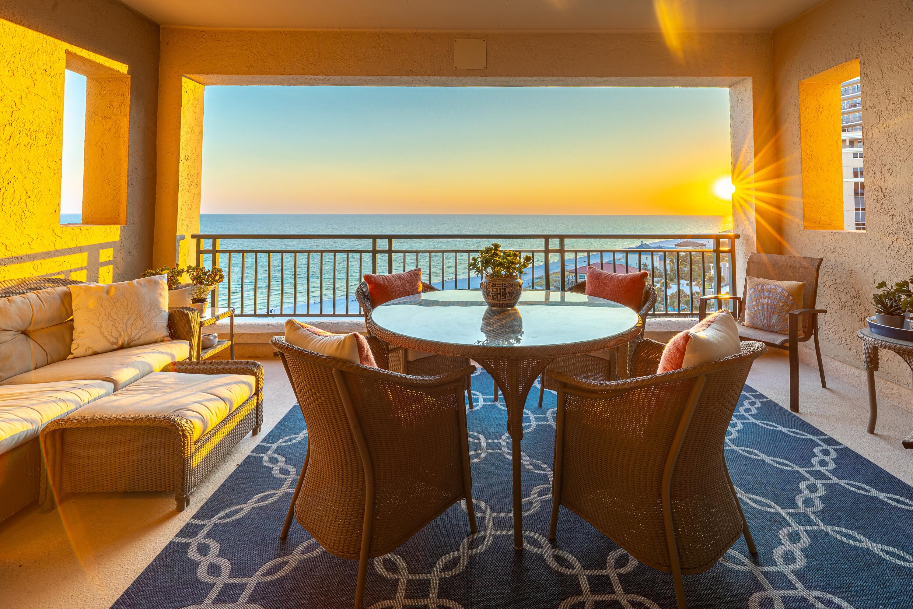 Escape to paradise in this exquisite 11th-floor residence in Southwinds II, positioned within the prestigious Sandestin Golf and Beach Resort. Perched high above the shimmering Gulf of Mexico, you'll be captivated by stunning southwest views stretching down the Emerald Coast all the way to Destin, with breathtaking sunsets painting the sky each evening. This non-rental building ensures a serene, owner-focused community, where privacy and tranquility reign supreme.

Step inside to discover a beautifully updated kitchen featuring top-of-the-line Bosch appliances, perfect for whipping up meals with ease. Each bedroom boasts its own en-suite bathroom, offering ultimate comfort and convenience for family and guests alike.

Spanning 4,800 acres, Sandestin is a true golf cart community, where you can leave your car behind and effortlessly explore by cart, bike, or foot, no more battling traffic! Tee off on one of four pristine golf courses, perfect your serve on 12 world-class HydroGrid clay courts, three hard tennis courts, or six pickleball courts. Unwind on the private beach, or venture to the marina for a day on the water.

Convenience is at your doorstep with everything you need right on the resort and at nearby Grand Boulevard. Indulge in multiple restaurants like Emeril's, Vintij, Bijou, Tommy Bahama, Craft Bar, and Bricktops, or grab your morning coffee at Starbucks. Shop till you drop, stock up at the grocery store, and enjoy a lifestyle of effortless luxury in this unrivaled coastal haven.