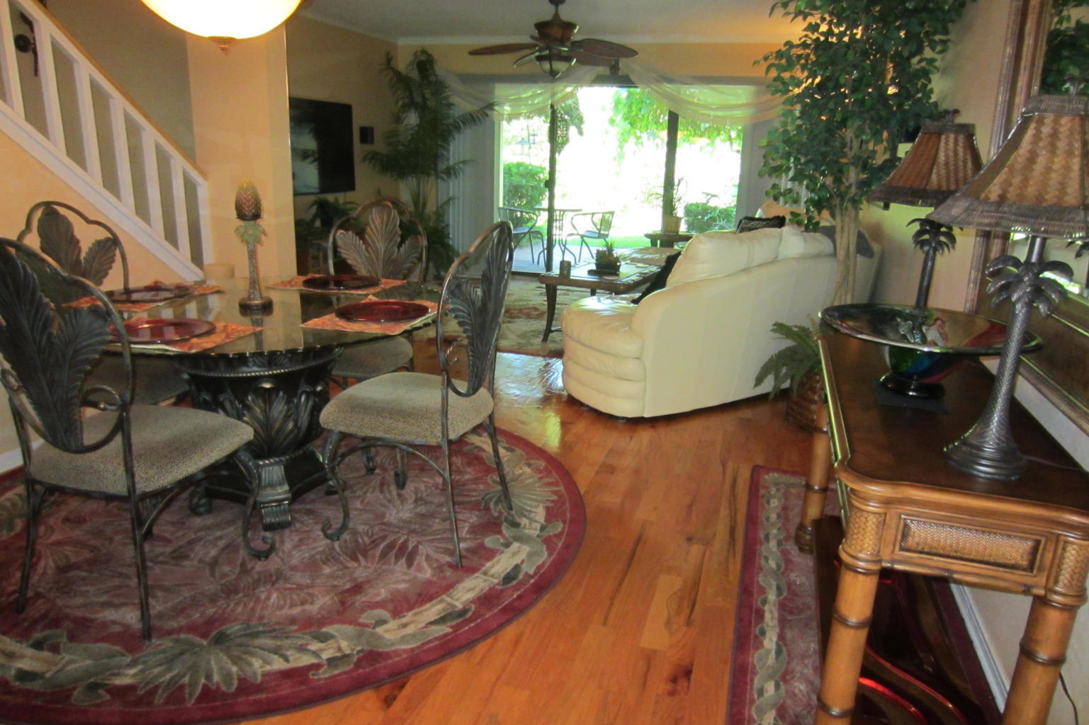 FULLY FURNISHED designer townhome on the sound in beautiful gated community only 200 feet from the gulf, with awesome amenities such as boatslips, covered gazebo on the water, large sparkling pool surrounded by brick pavers, just steps to beach walkover, great place to fish. Interior is beautifully maintained with lots of upgrades including hardwood floors, granite coutertops, faux painted ostrich cabinets, glass tile backsplash, large laundry room w/washer & dryer, new a/c, crown molding, private patio off living area, private balcony off master br. Excellent location close to beach, sound & restaurants. No smoking & no pets allowed.