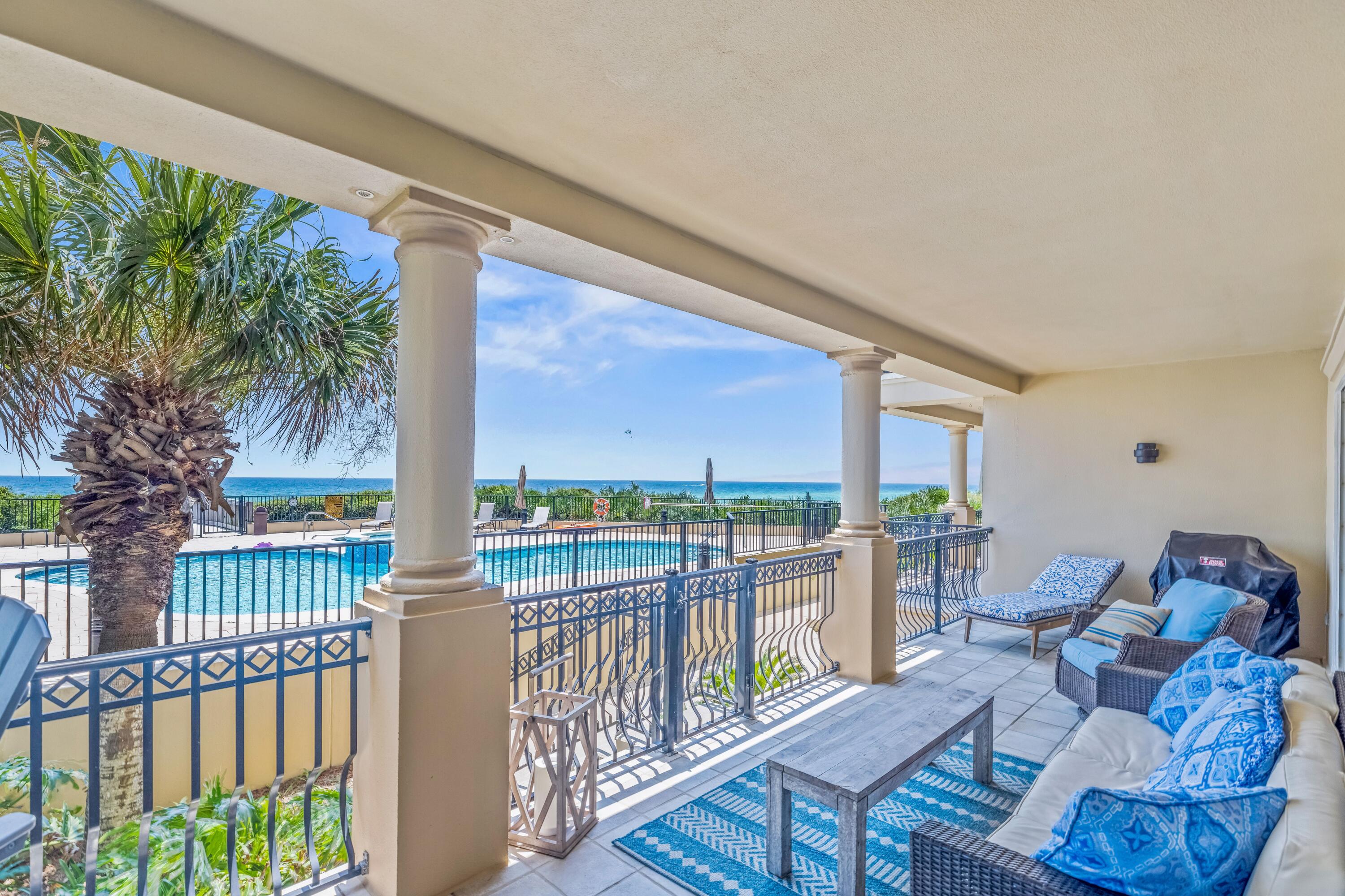 Welcome to Paradise! Experience coastal living at its finest in this stunning four-bedroom condominium, perfectly situated on the first floor, offering unrivaled vistas of the pristine community pool and the powdery white sands of the Miramar Beach shoreline.
Property Details:
Four bedrooms, providing ample space for your family and guests to relax and unwind.
Recently renovated, ensuring modern comfort and style throughout.
Gulf-front location, allowing you to wake up to the soothing sound of the waves and the salty sea breeze.
First-floor convenience, offering easy access to the beach, pool, and other resort-style amenities.
Unparalleled Views:
Indulge in panoramic views of the Emerald waters from the comfort of your living room.