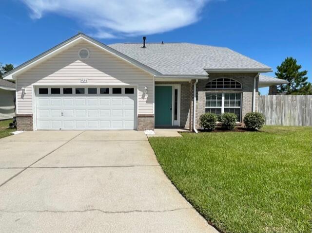 AVAIL: 4/30. S/D = $2295. 1 SMALL-MEDIUM SIZED DOG ALLOWED UPON OWNERS APPROVAL & W/ A NON-REFUNDABLE PET FEE. NO SMOKING ALLOWED. LOCATION, LOCATION, LOCATION! This wonderful home is located in the middle of everything! Walmart is only a few blocks away & home is in the middle of both bases. Brick front & vinyl siding for easy maintenance. Living/dining/kitchen combo w/ vaulted ceilings. Kitchen has all appliances in place, breakfast bar & huge walk in pantry. 1/2 bath downstairs for guests. Master downstairs & 2 additional bedrooms & 1 full bath upstairs. Home features a covered back patio & privacy fenced backyard great for entertaining & relaxing. Lawn pump & sprinkler system on a timer for easy lawn care. Mandatory yard service included. Only 2 vehicles allowed due to limited parking. Welcome home!